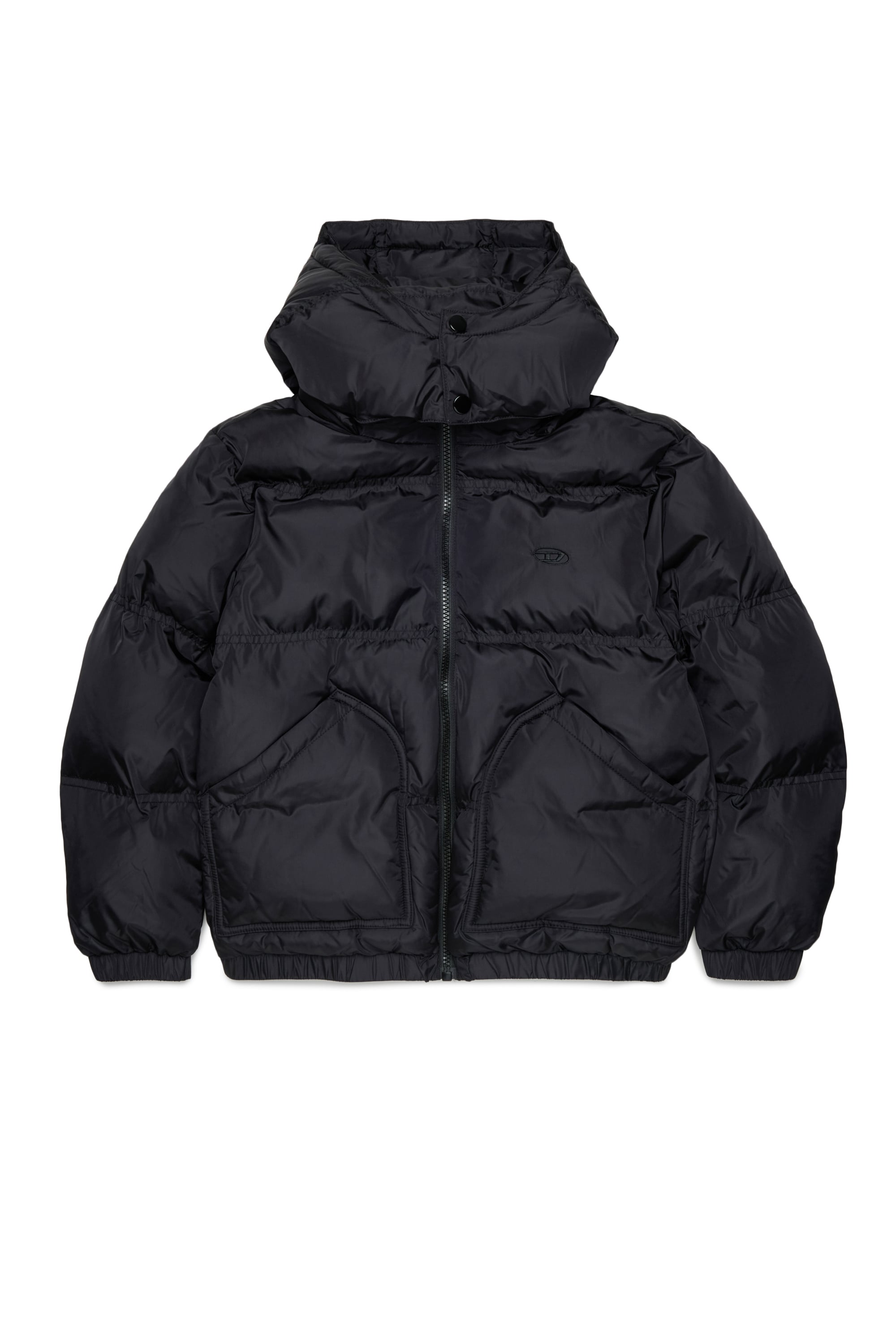 Diesel - JRIVON, Doudoune &agrave; capuche avec poches oversize Mixte in Noir - 1