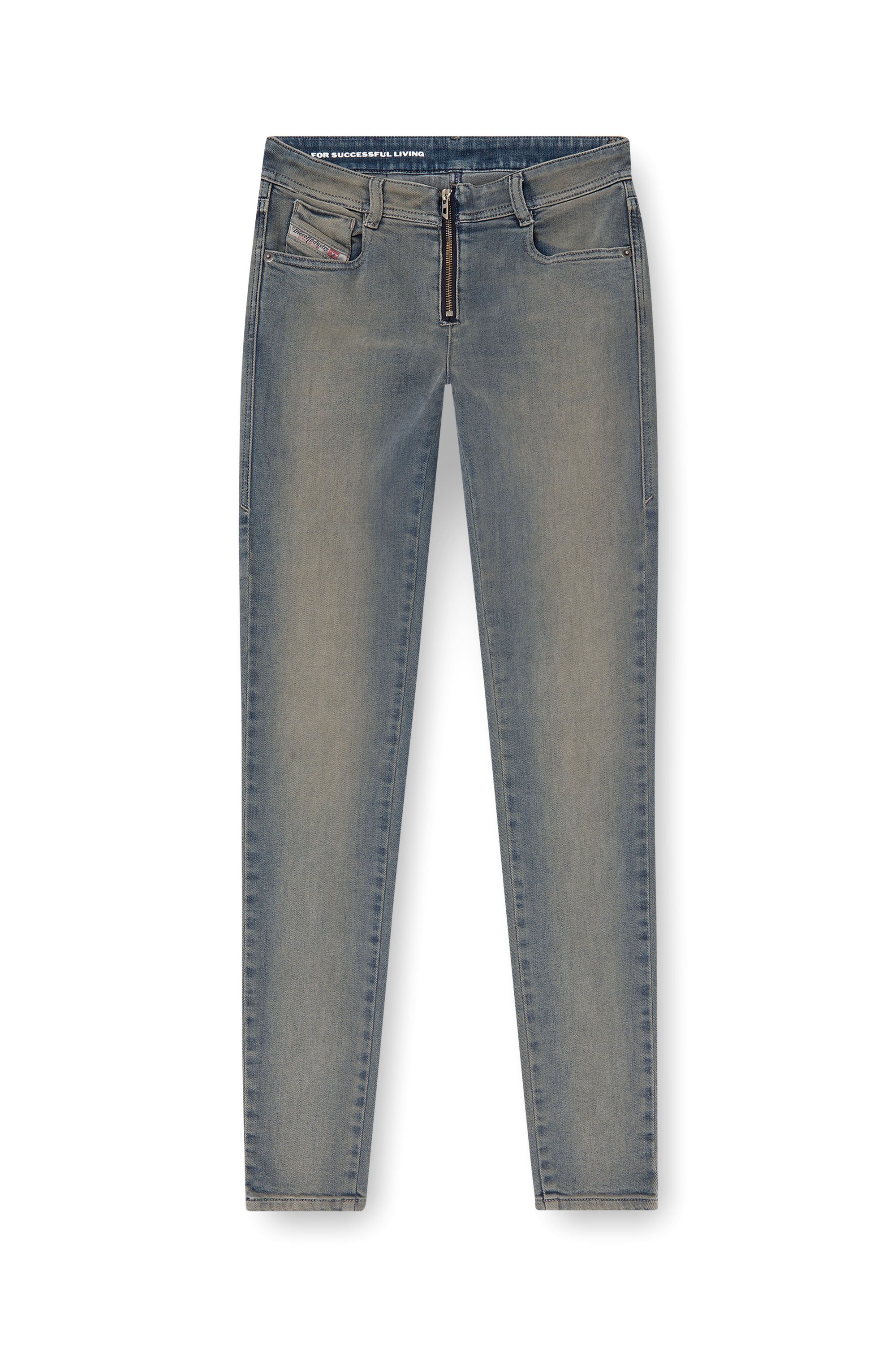 Diesel - Skinny Jeans 2017 Slandy 09K63 Femme, Bleu moyen - Image 3