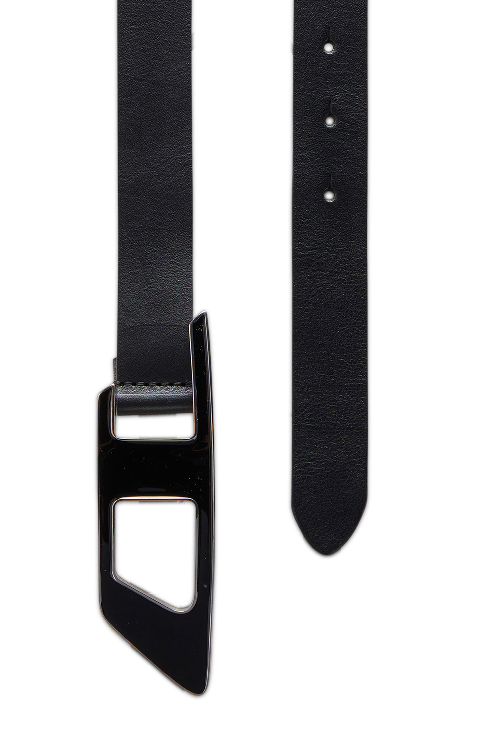 Diesel - B-DLOGO II, Ceinture 2.5 cm en cuir avec boucle D émaillée Femme in Noir - 2