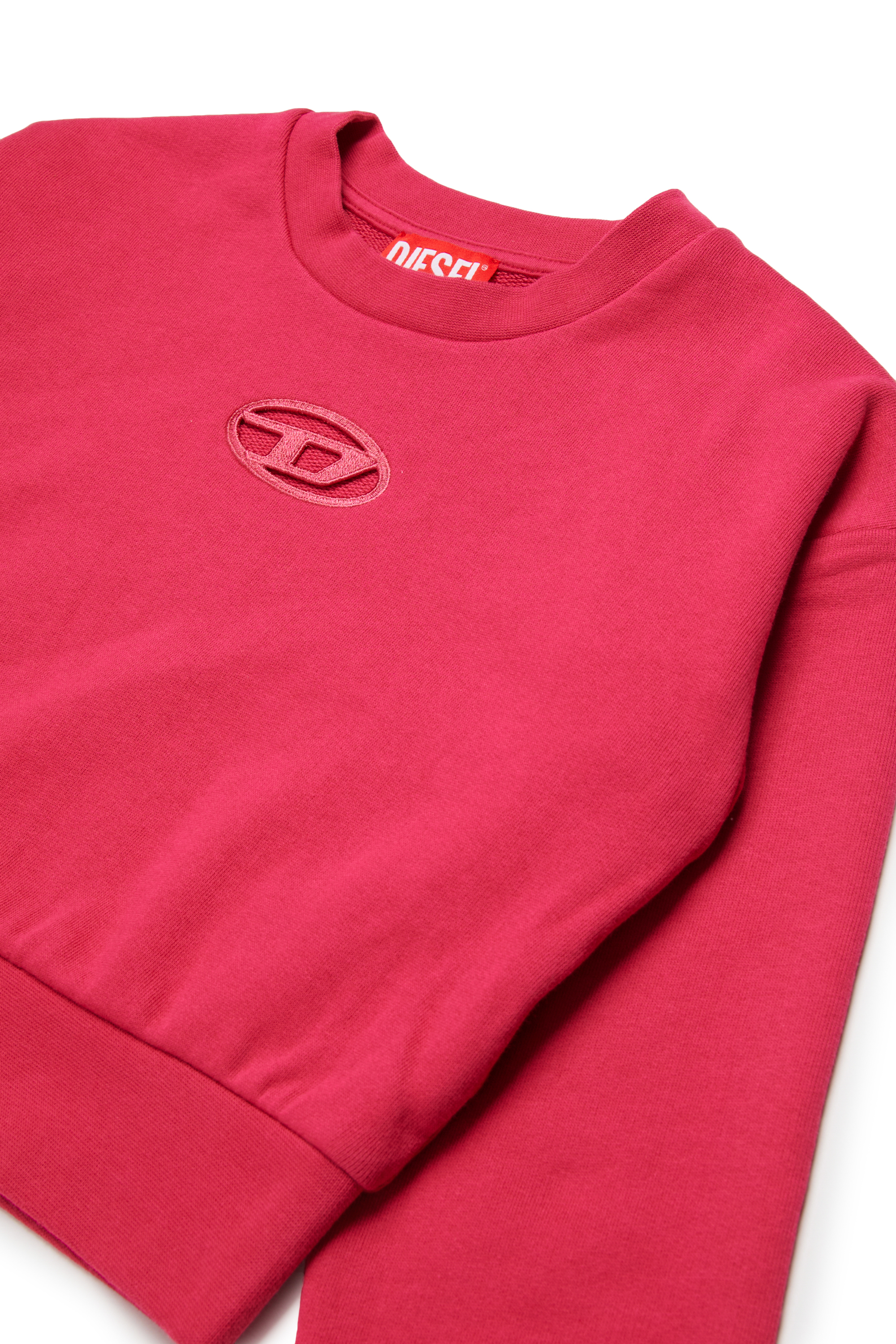 Diesel - STRASLIUM, Sweat-shirt avec cut-out Oval D Femme in Rose - 3