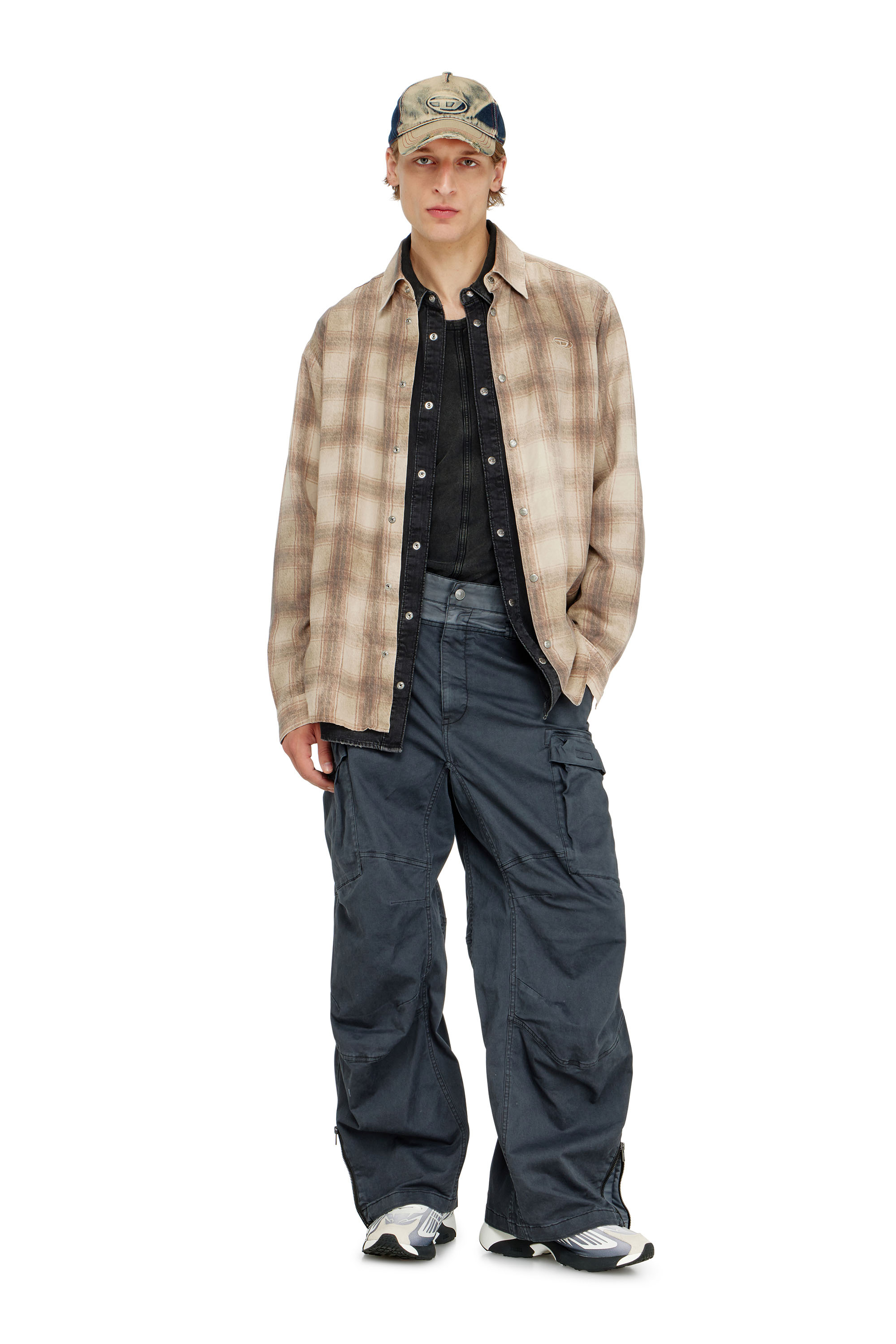 Diesel - P-DELLS, Pantalon cargo en coton et nylon Homme in ToBeDefined - 1