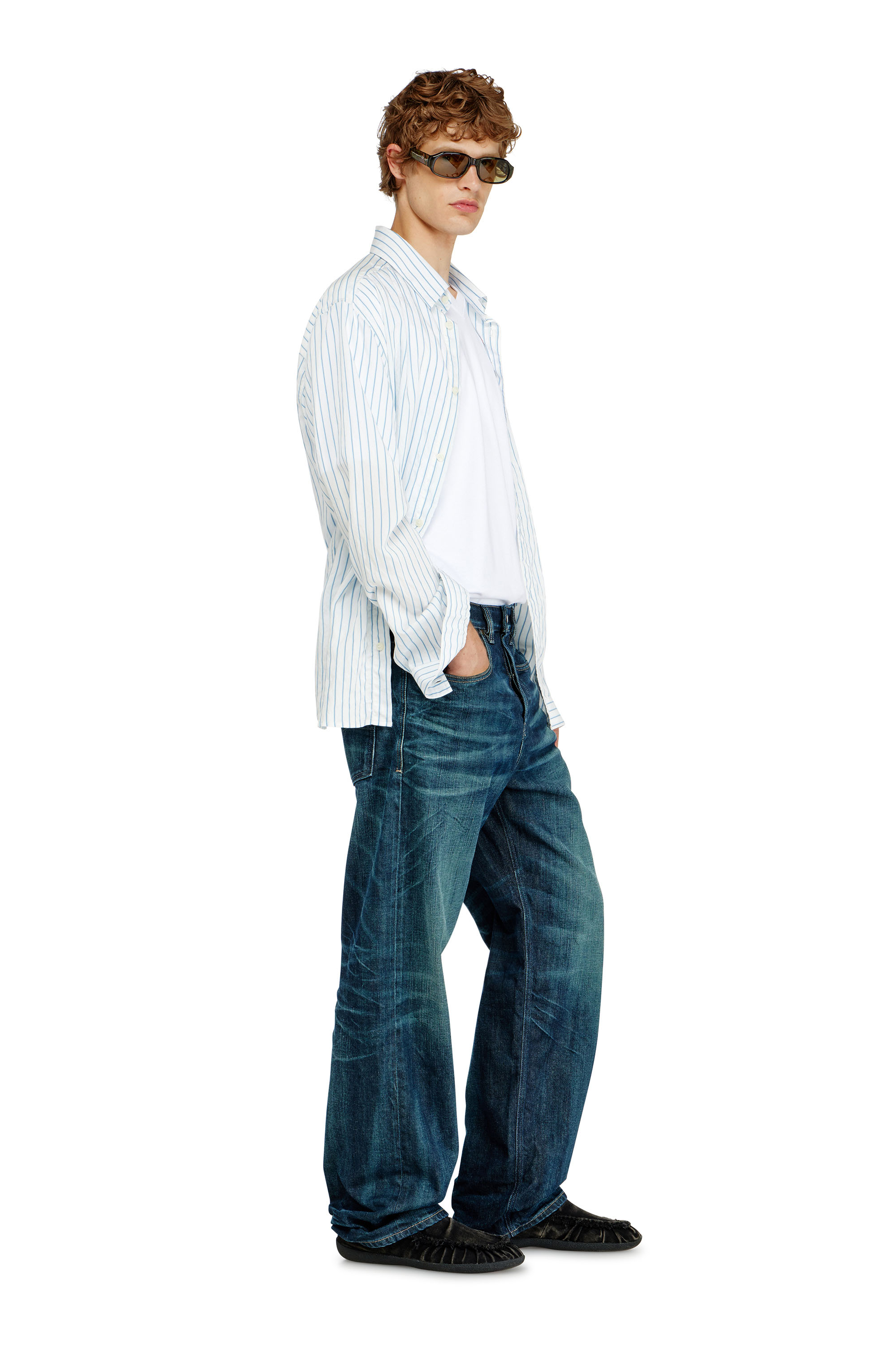 Diesel - Relaxed Jeans 2001 D-Macro 09Q04 Homme, Bleu Fonc&eacute; - Image 1