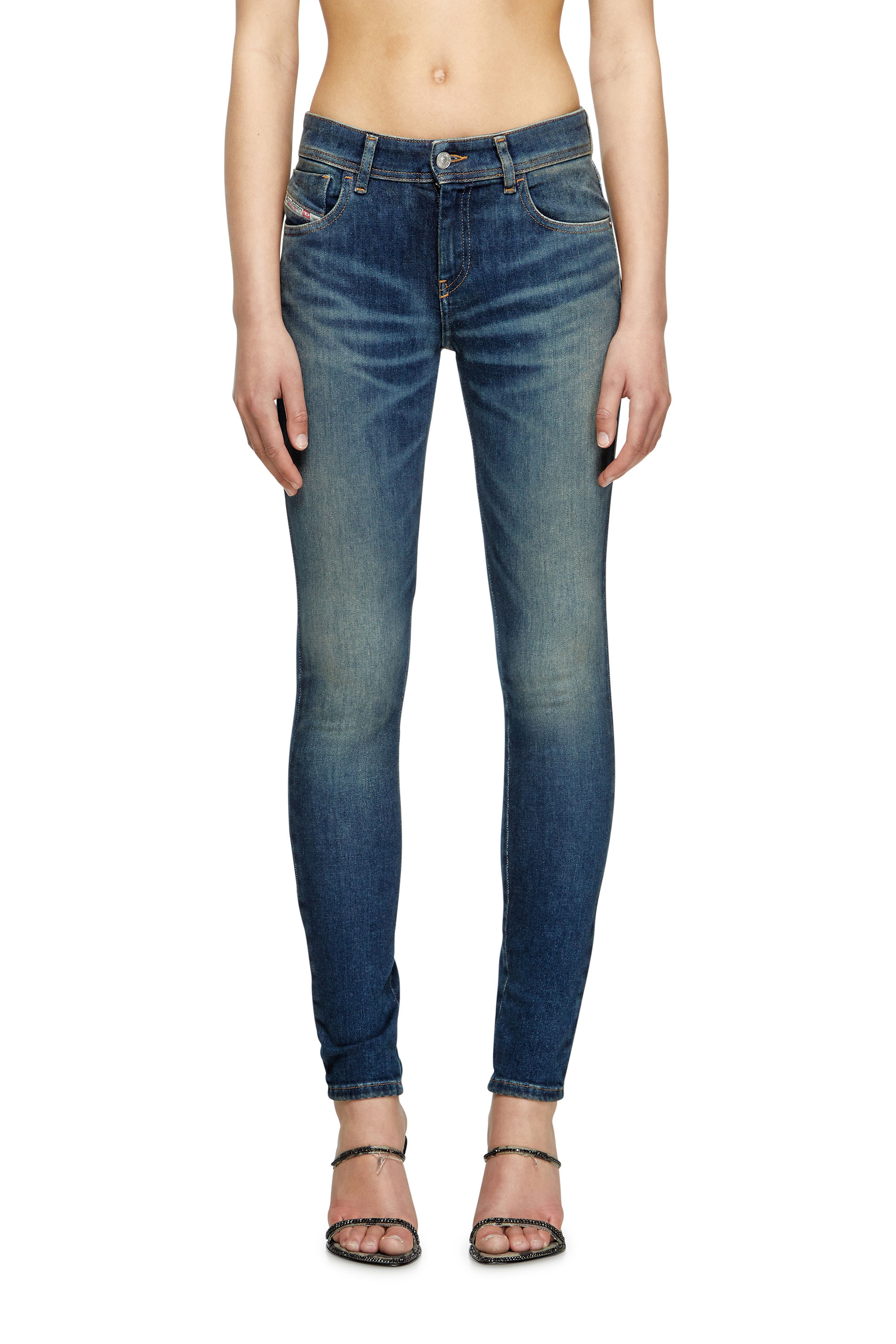 Skinny Jeans 2017 Slandy 09L95, Medium blue Diesel - Woman's Skinny Jeans 2017 Slandy 09L95, Medium blue - 3