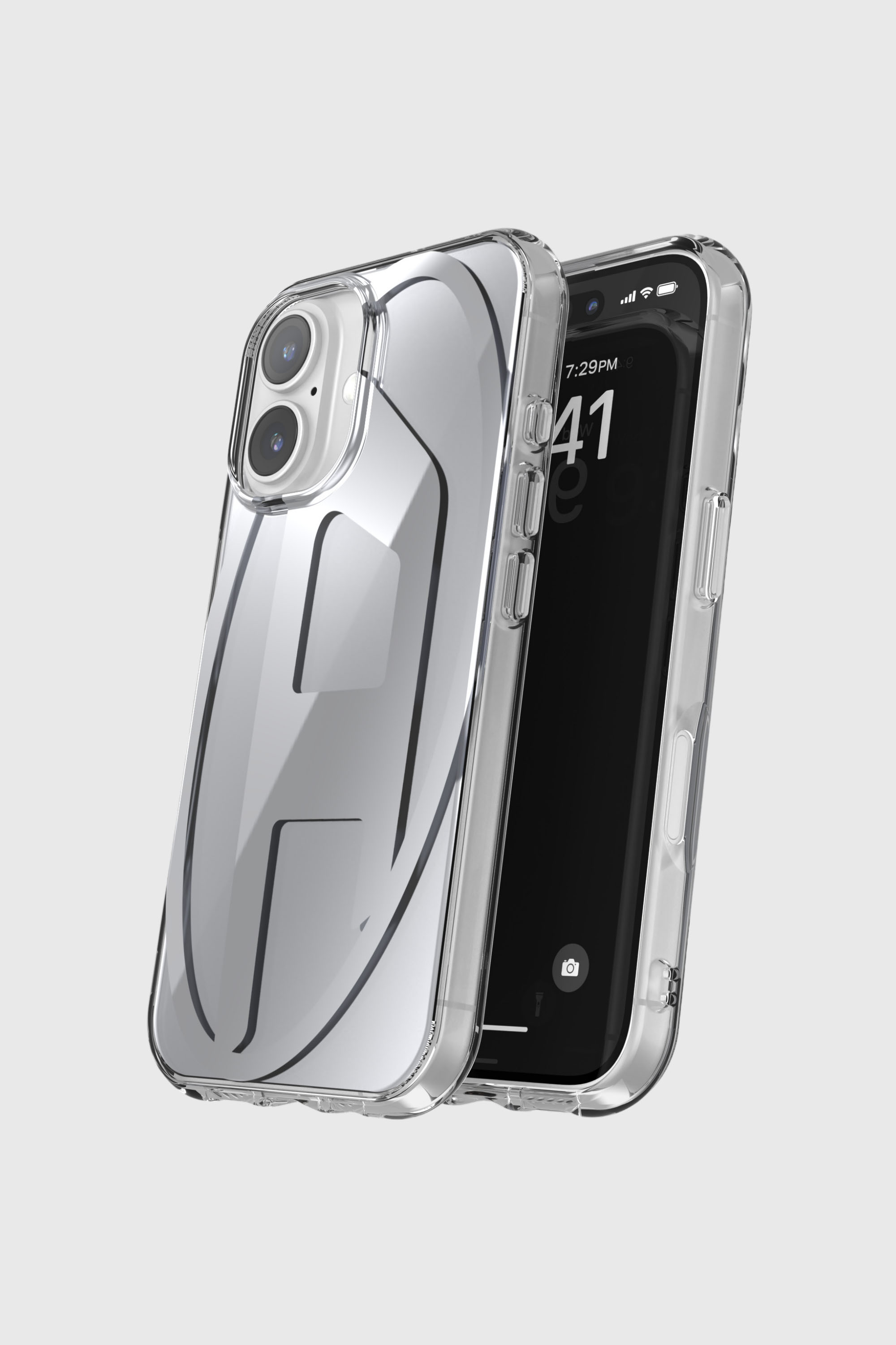 Diesel - 60159 AOP CASE, Coque miroir pour l'iP 16 Mixte in Gris - 4