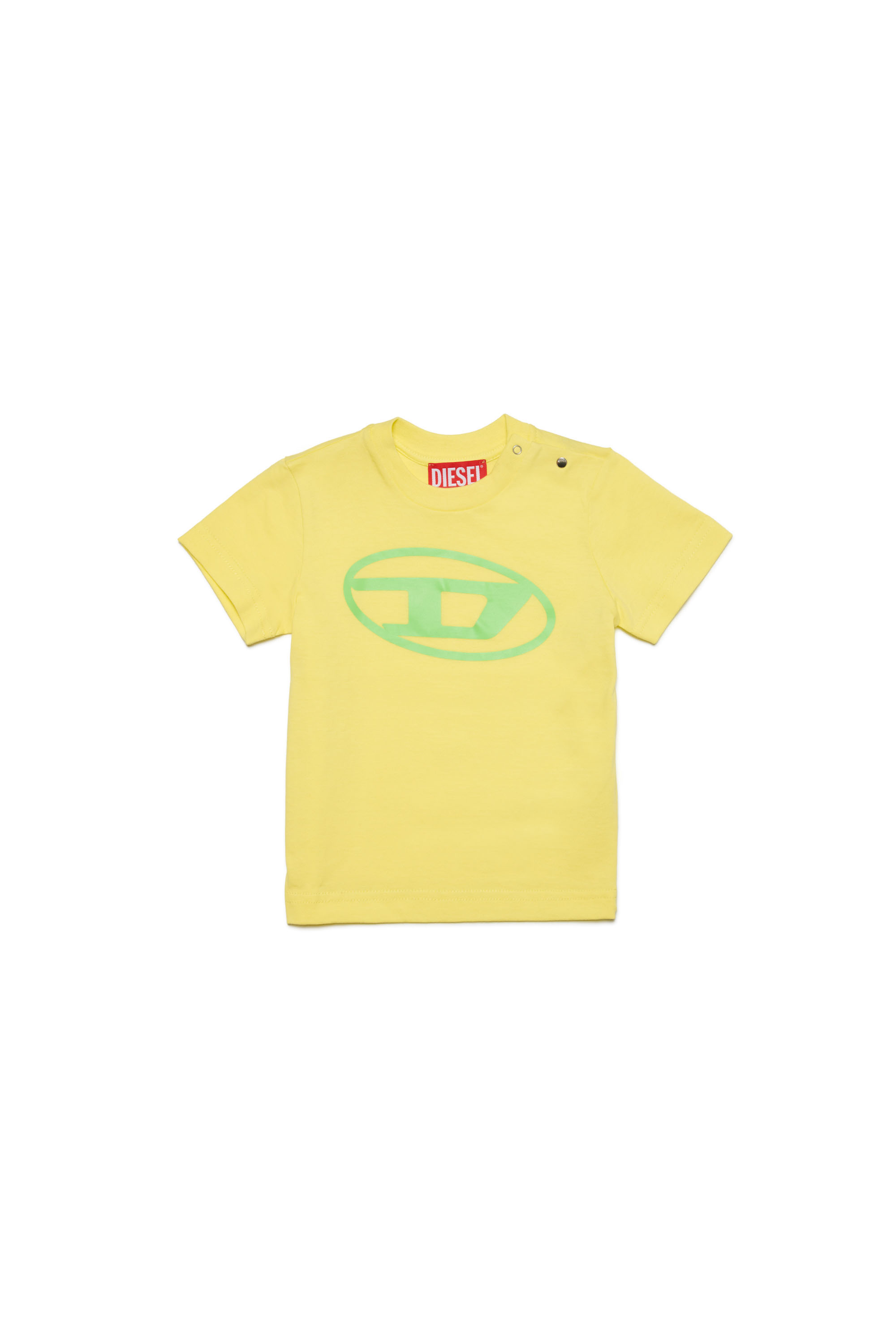 Diesel - TCERB, Mixte T-shirt avec logo Oval D in Jaune - Image 1