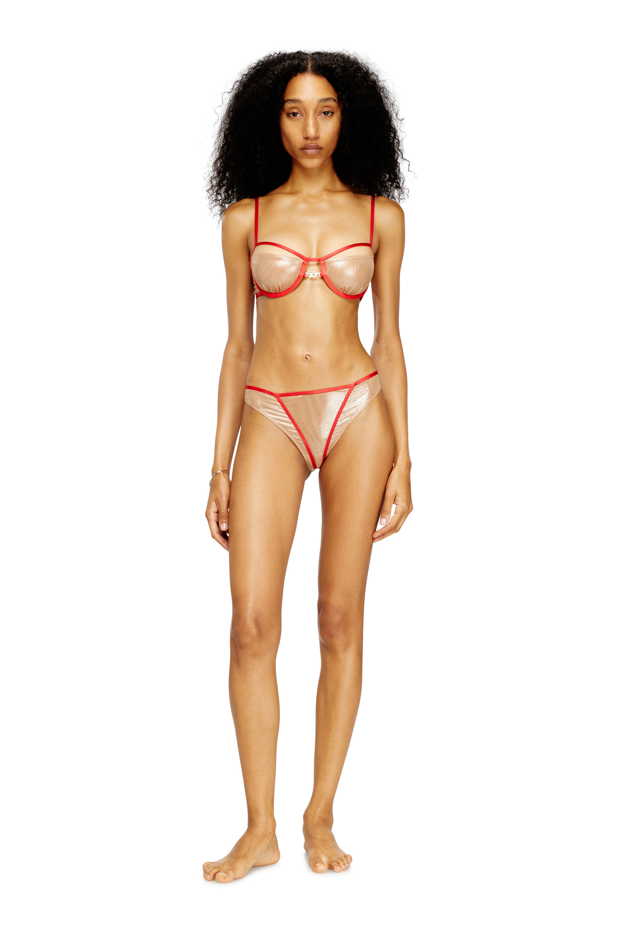 Diesel - JANIE-GFT, Culottes brésiliennes avec finitions contrastées Femme in Rose - 1