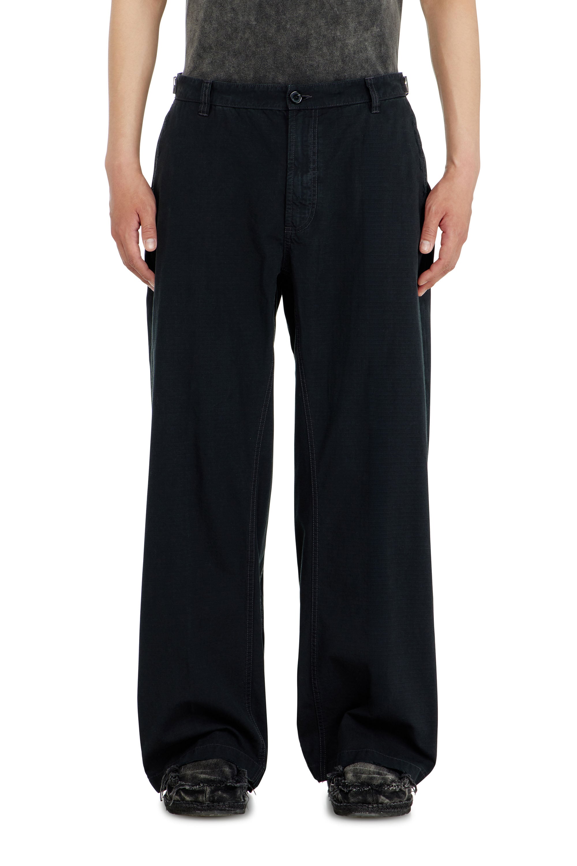 Diesel - P-BALL, Man's Cotton ripstop pants with side buckles in null - 2