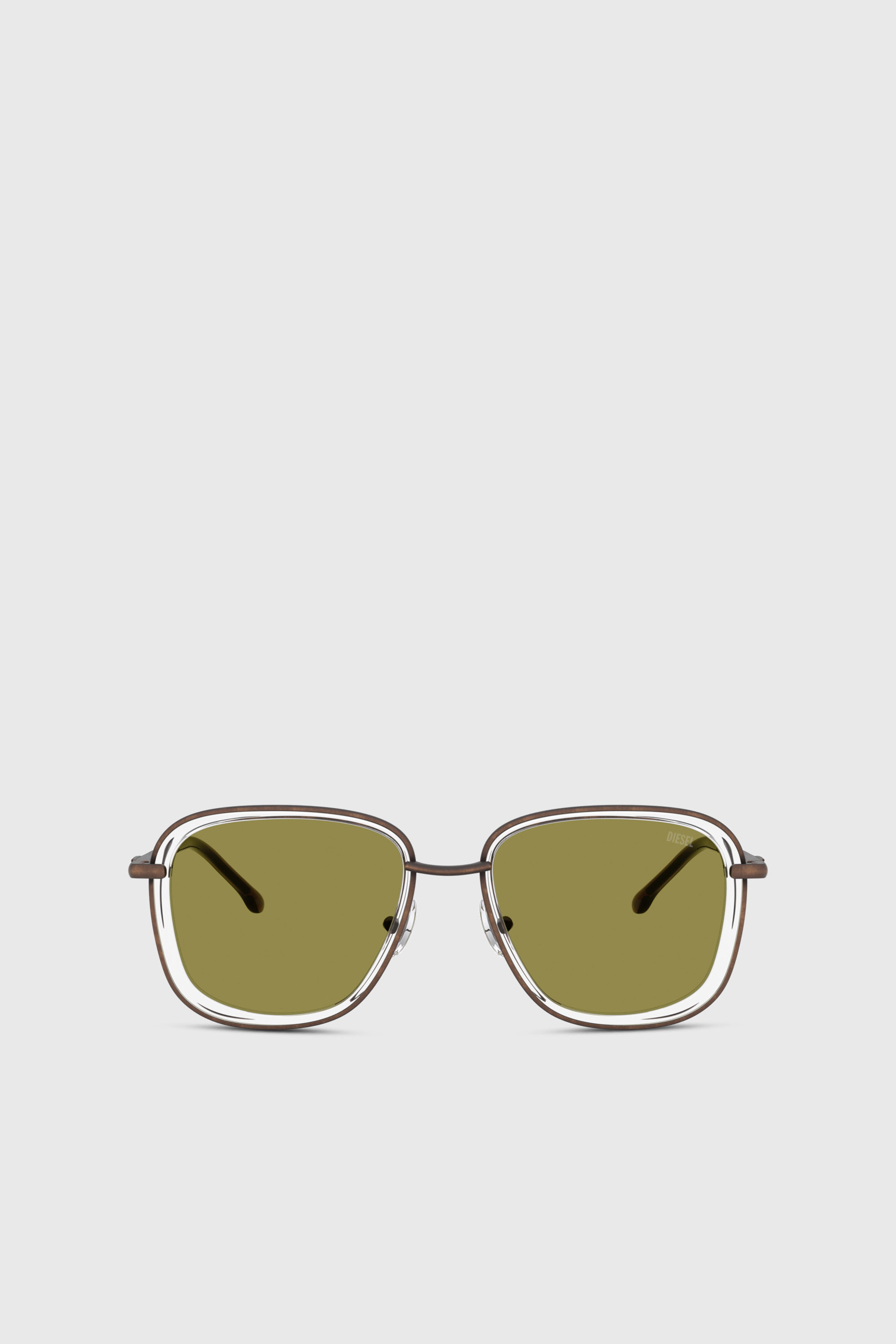 Diesel - 0DL1017, Lunettes de soleil carr&eacute;es Mixte in Vert - 1