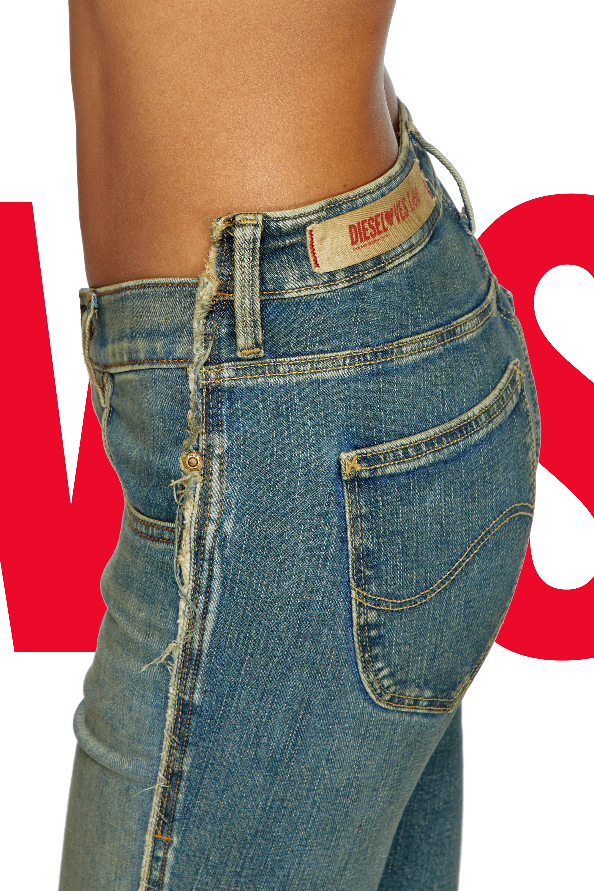 Diesel - Regular Jeans Dieseloves 01 09N01 Femme, Bleu Fonc&eacute; - Image 4