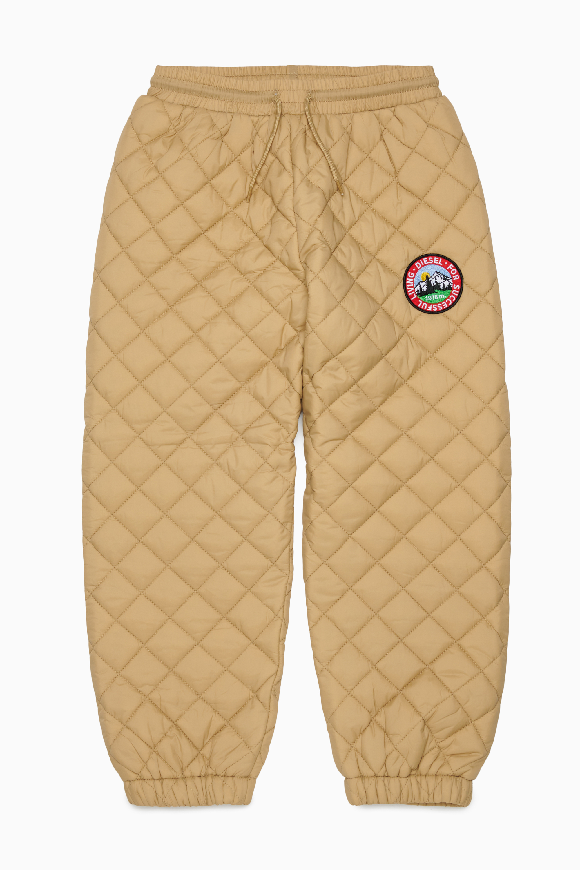 Diesel - PMONTY, Pantalon de surv&ecirc;tement matelass&eacute; en nylon, doublure coton Mixte in Marron - 1