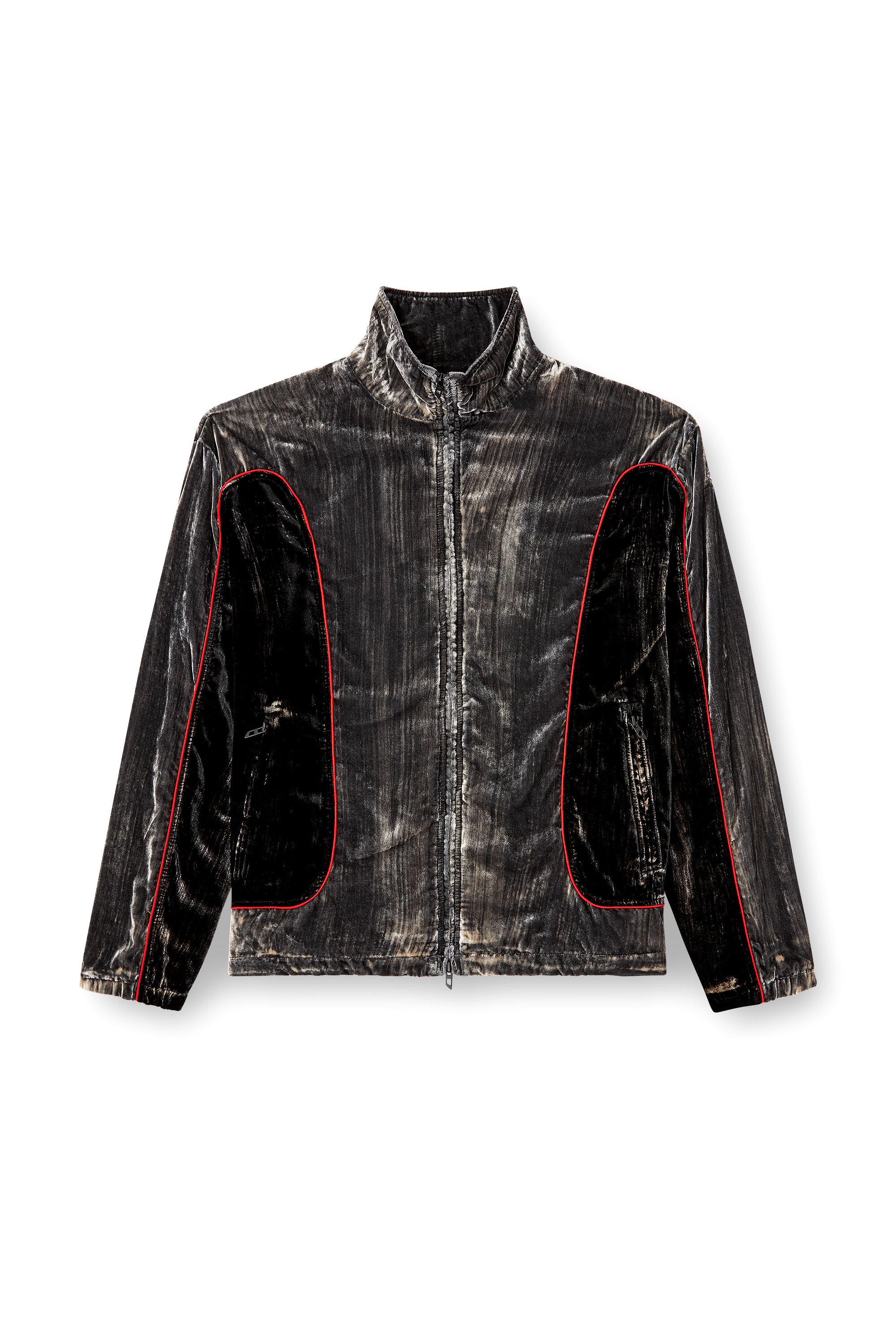 Diesel - J-HAY, Veste de survêtement en velours traité Homme in Polychrome - 3