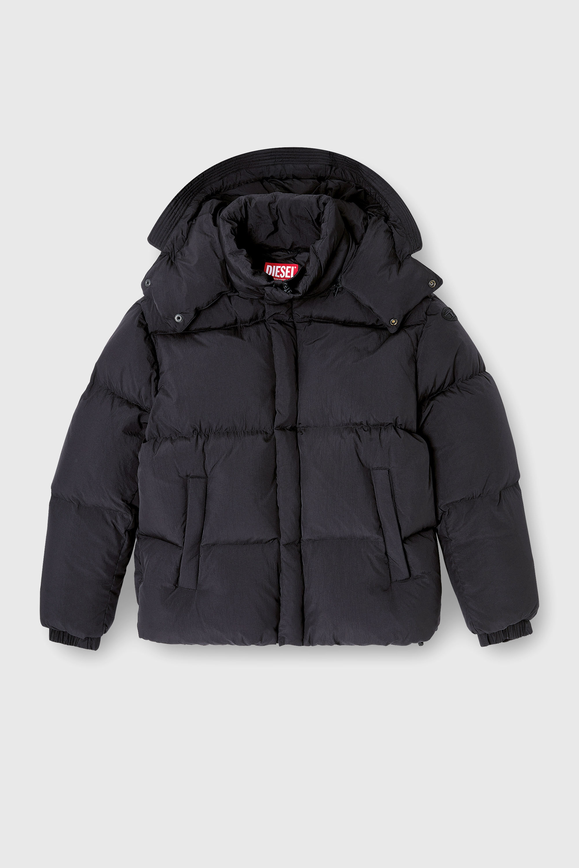 Diesel - W-ROLFYS-WRD, Veste matelass&eacute;e en Taslan ViralOff&reg; Homme in Gris - 2