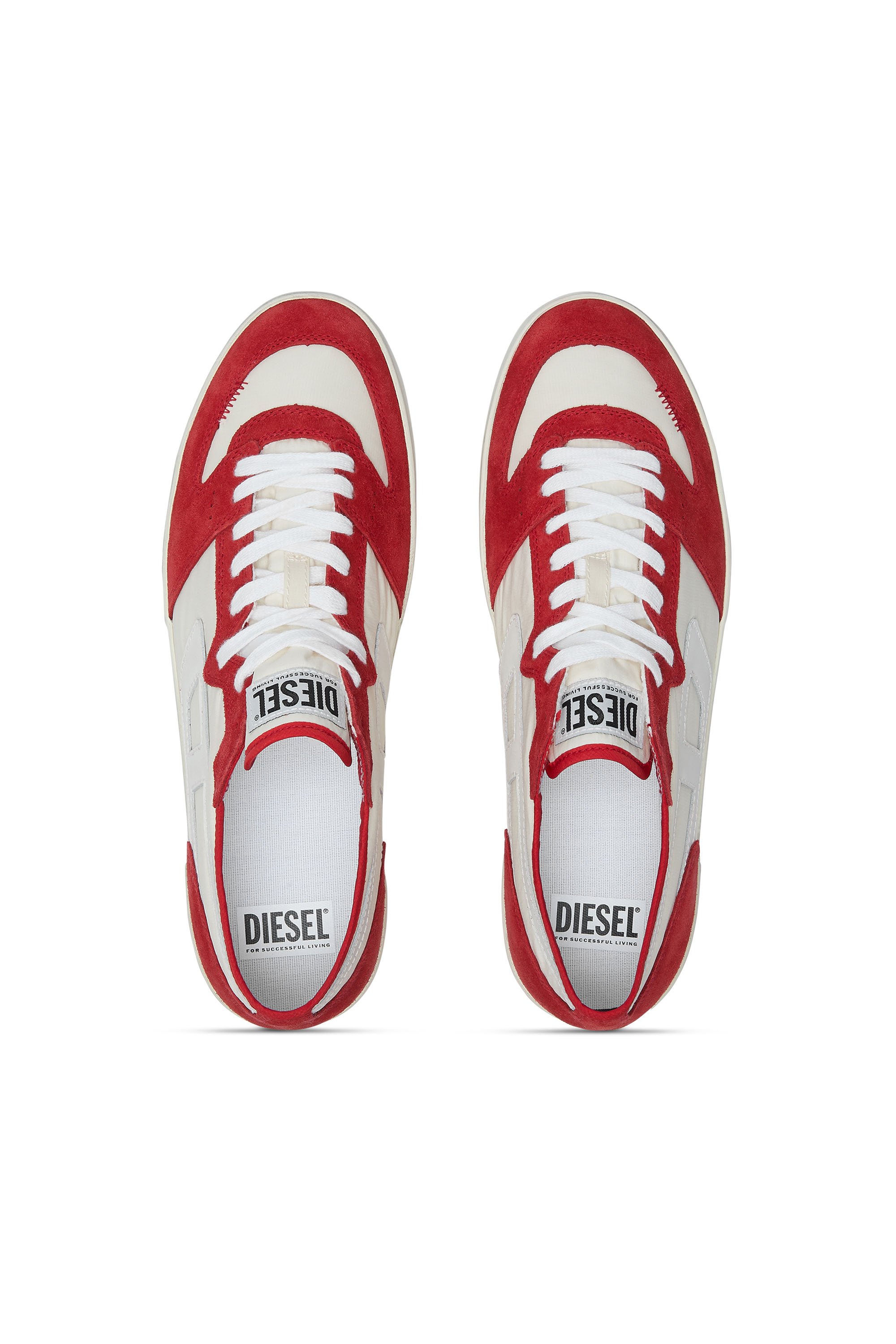 Diesel - S-LEROJI D-1 LOW, S-Leroji D-Sneakers en ripstop matelassé et cuir suédé Homme in Polychrome - 5