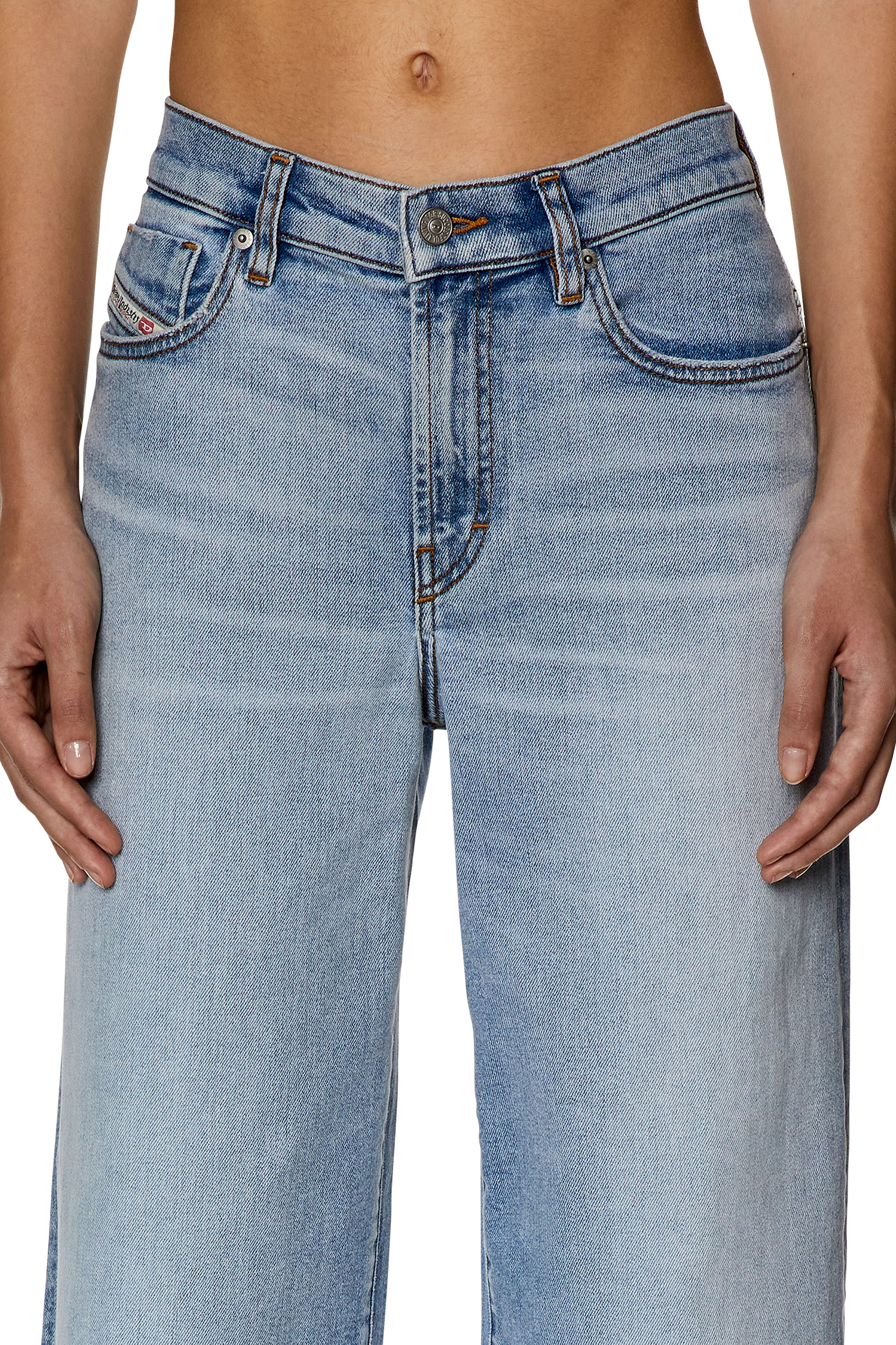 Diesel - 2000 Widee 0AJAT Bootcut and Flare Jeans, Light Blue - Image 3