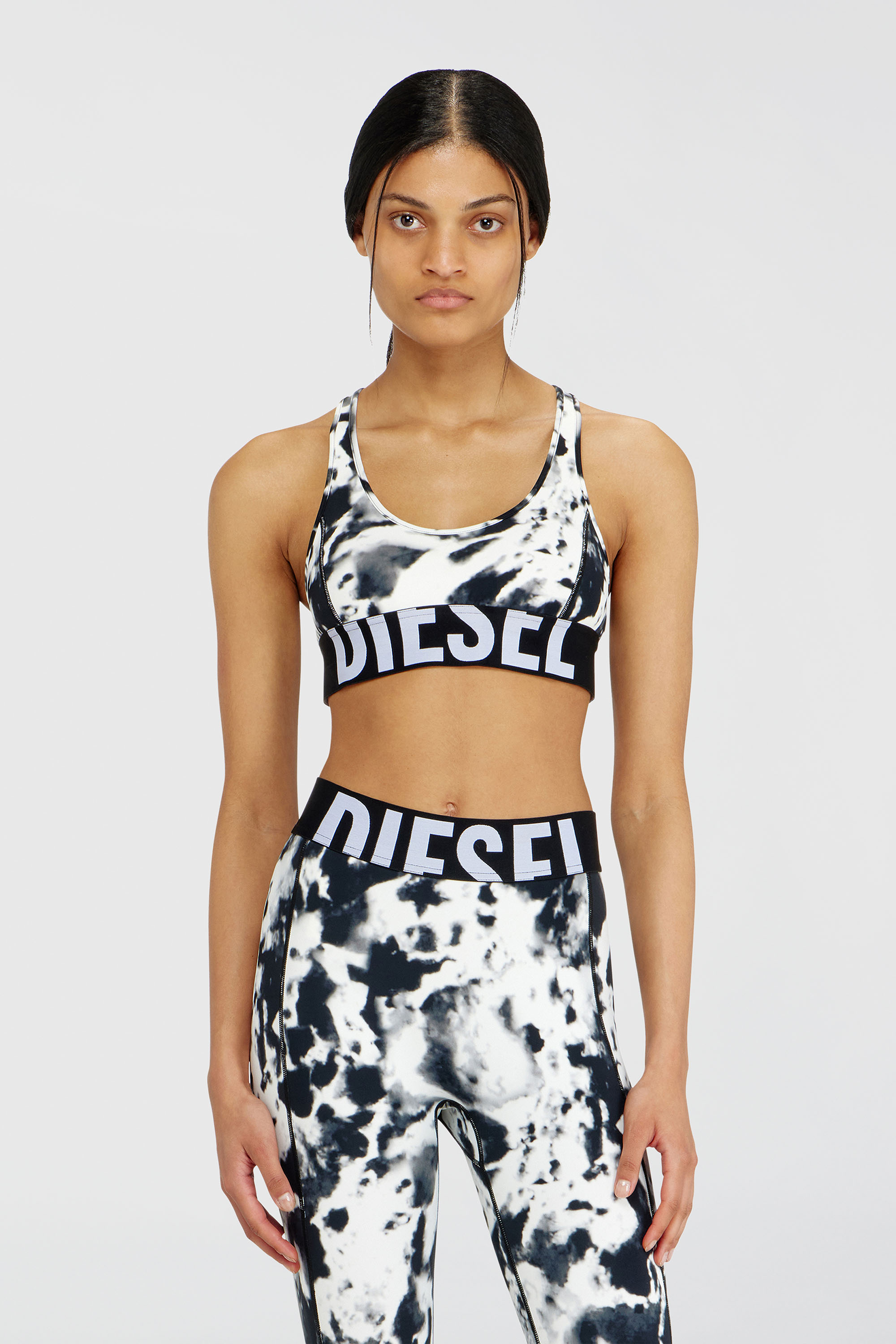 Diesel - ALLISON-D-POP, Soutien-gorge de sport en microfibre imprim&eacute;e Femme in Polychrome - 3
