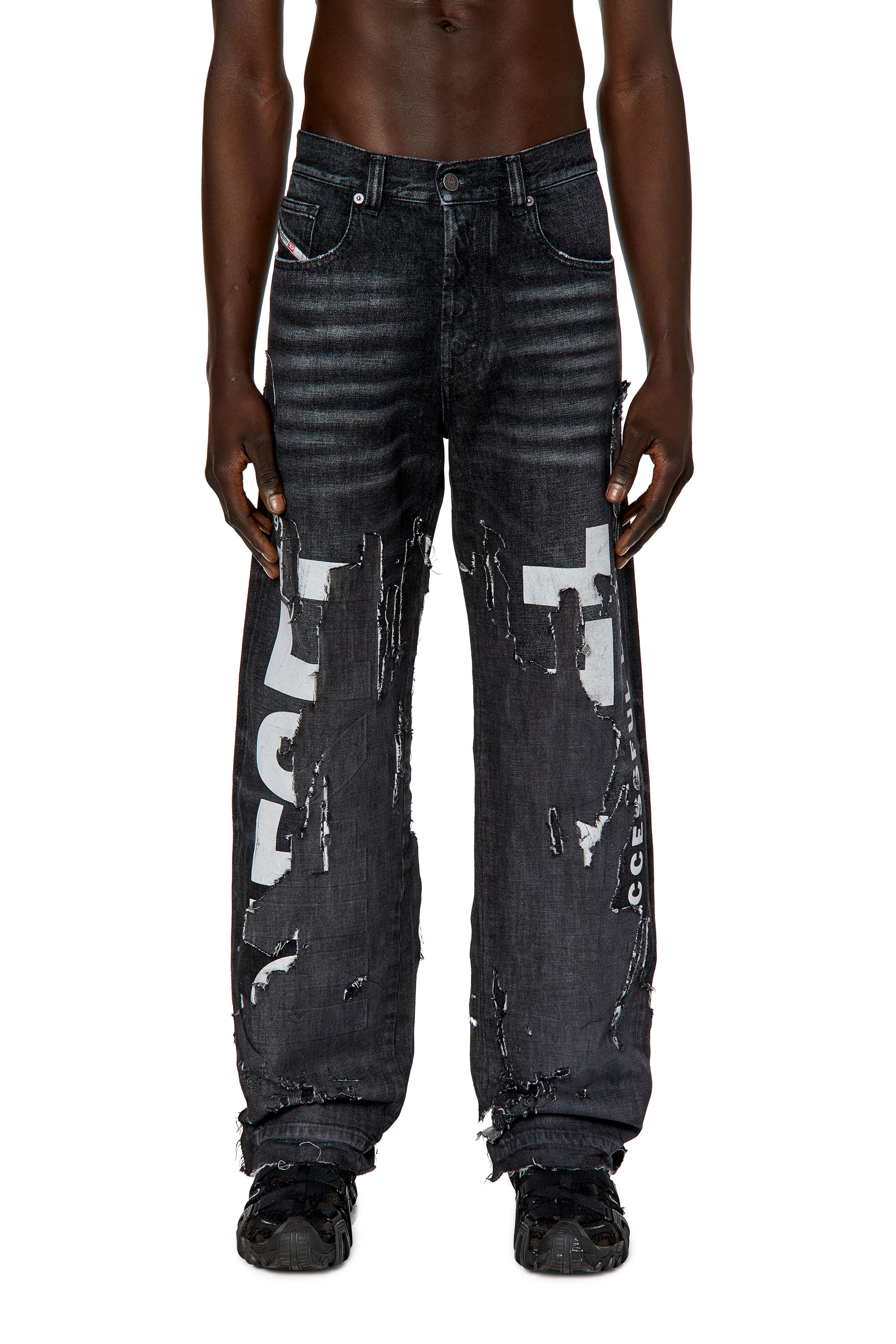 Diesel - 2010 D-Macs 007Q7 Straight Jeans, Black/Dark grey - Image 1