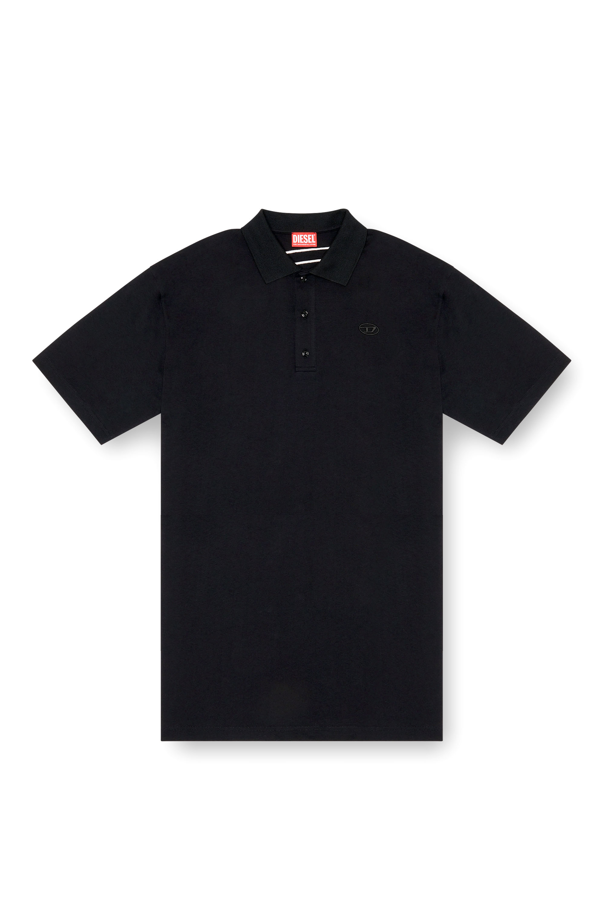 Diesel - T-VORT-MEGOVAL-D, Polo avec maxi oval D brodé Homme in Noir - 2