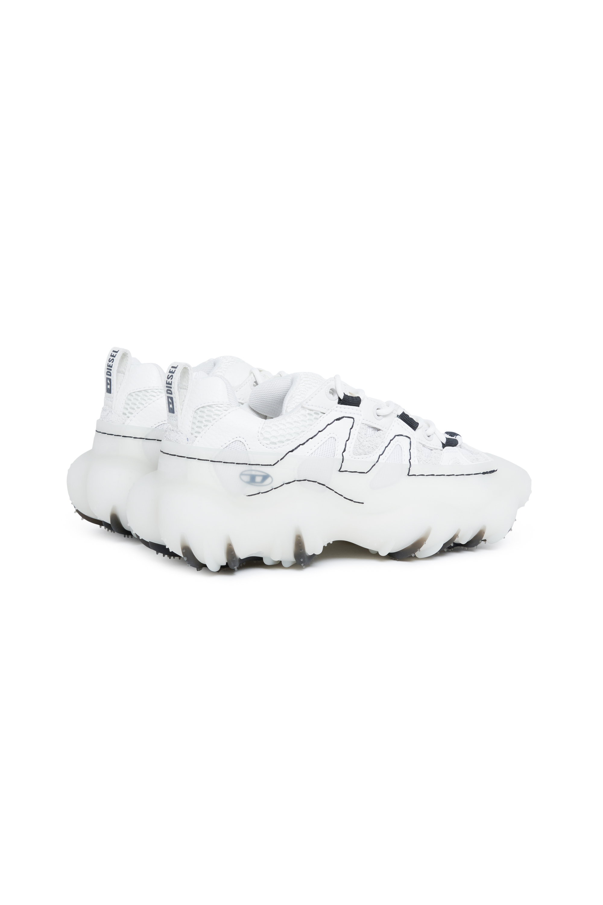 Diesel - S-PROTOTYPE P1, Sneakers en mesh, cuir et ripstop Mixte in Blanc - 3