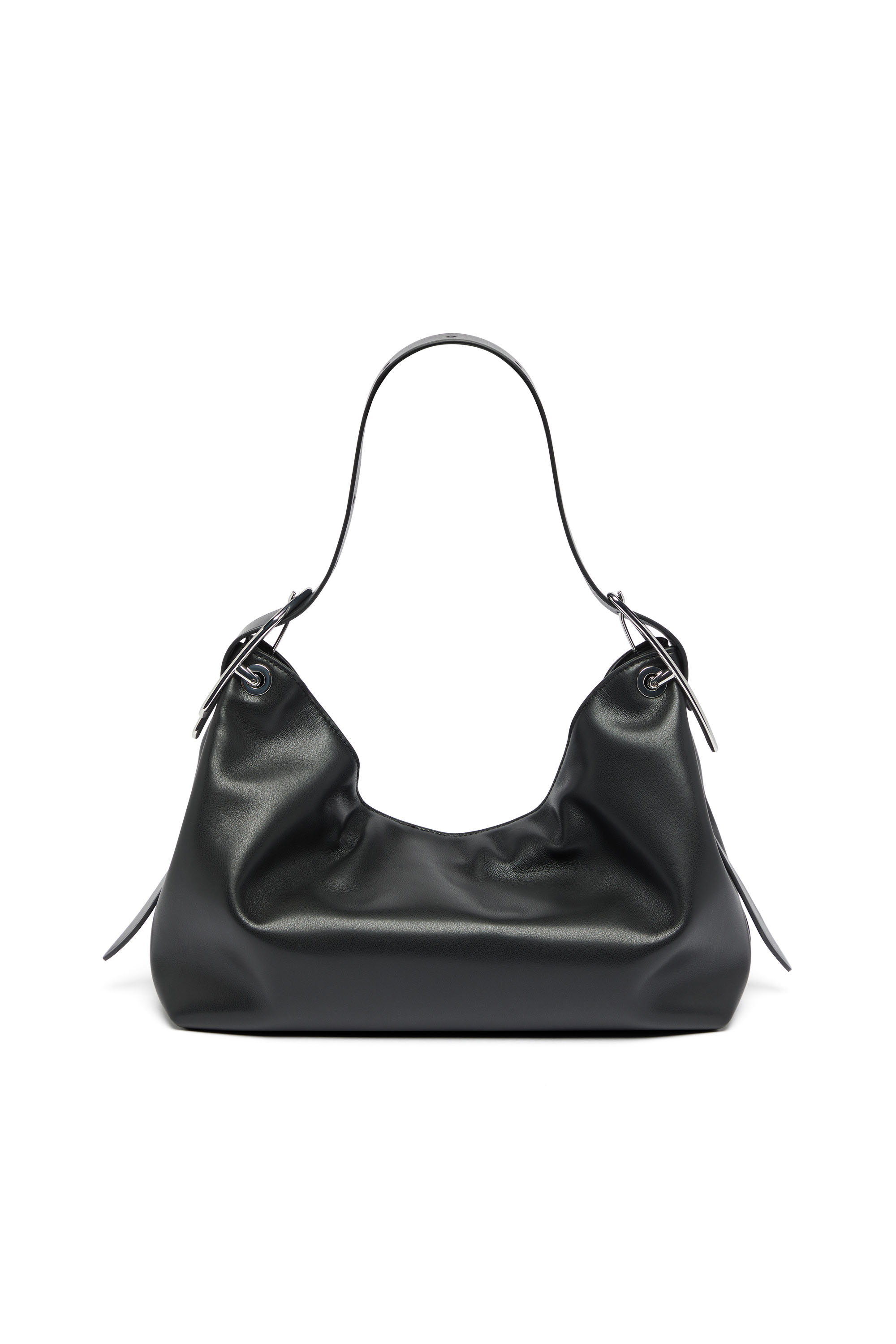 Diesel - D-LINE HOBO S, D-Line-Sac &agrave; bandouli&egrave;re en cuir Femme in Noir - 3