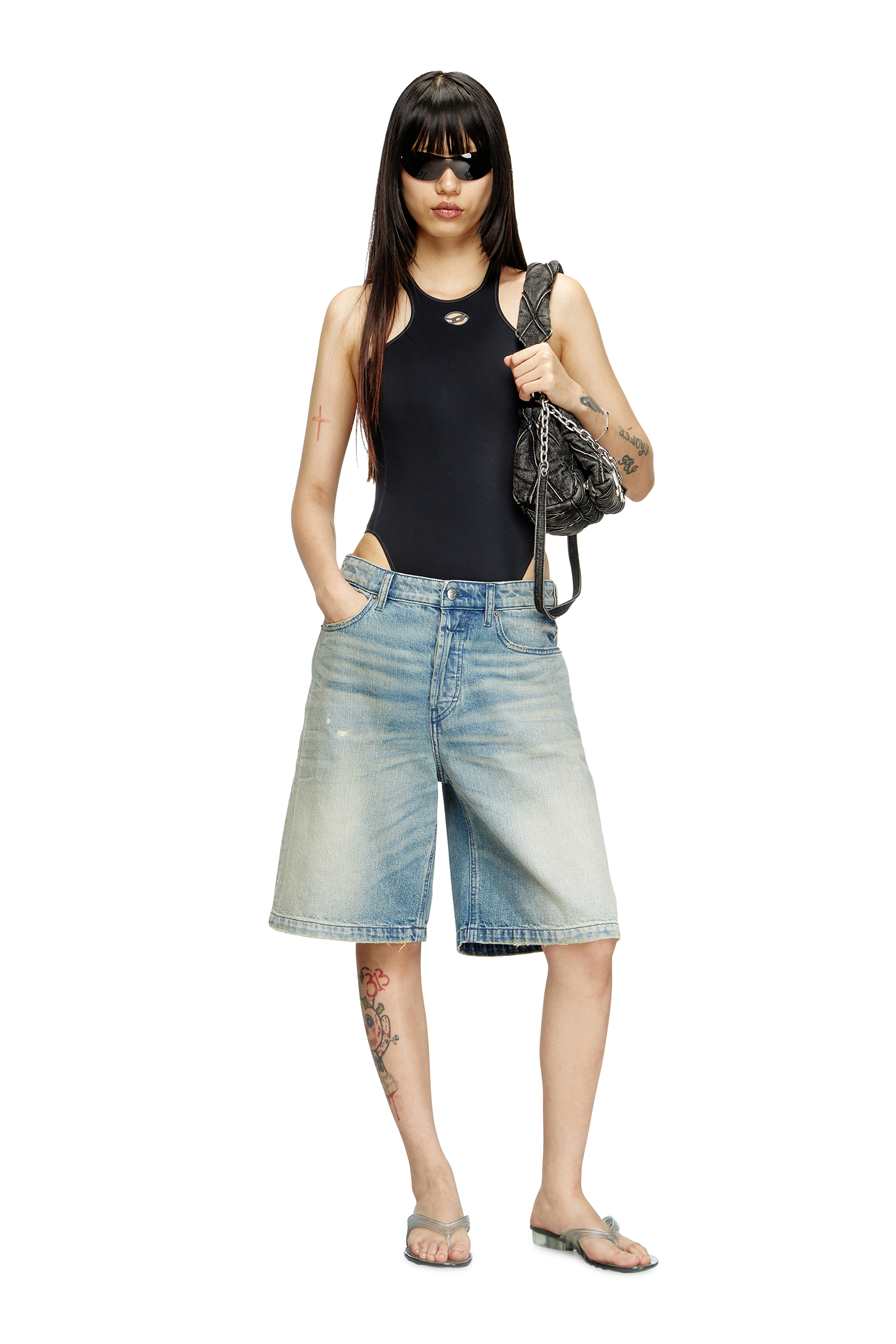 Diesel - MELISSA QUANTUM THONG, Tong sculpturale en Melflex® Femme in Gris - 7