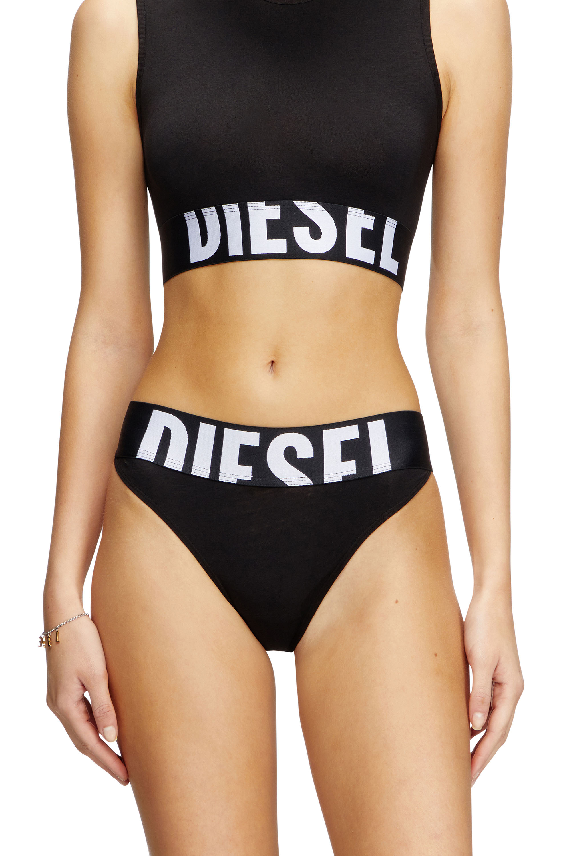 Diesel - LOLA-D-POP-3PACK, Lot de trois culottes avec logo découpé Femme in Noir - 3