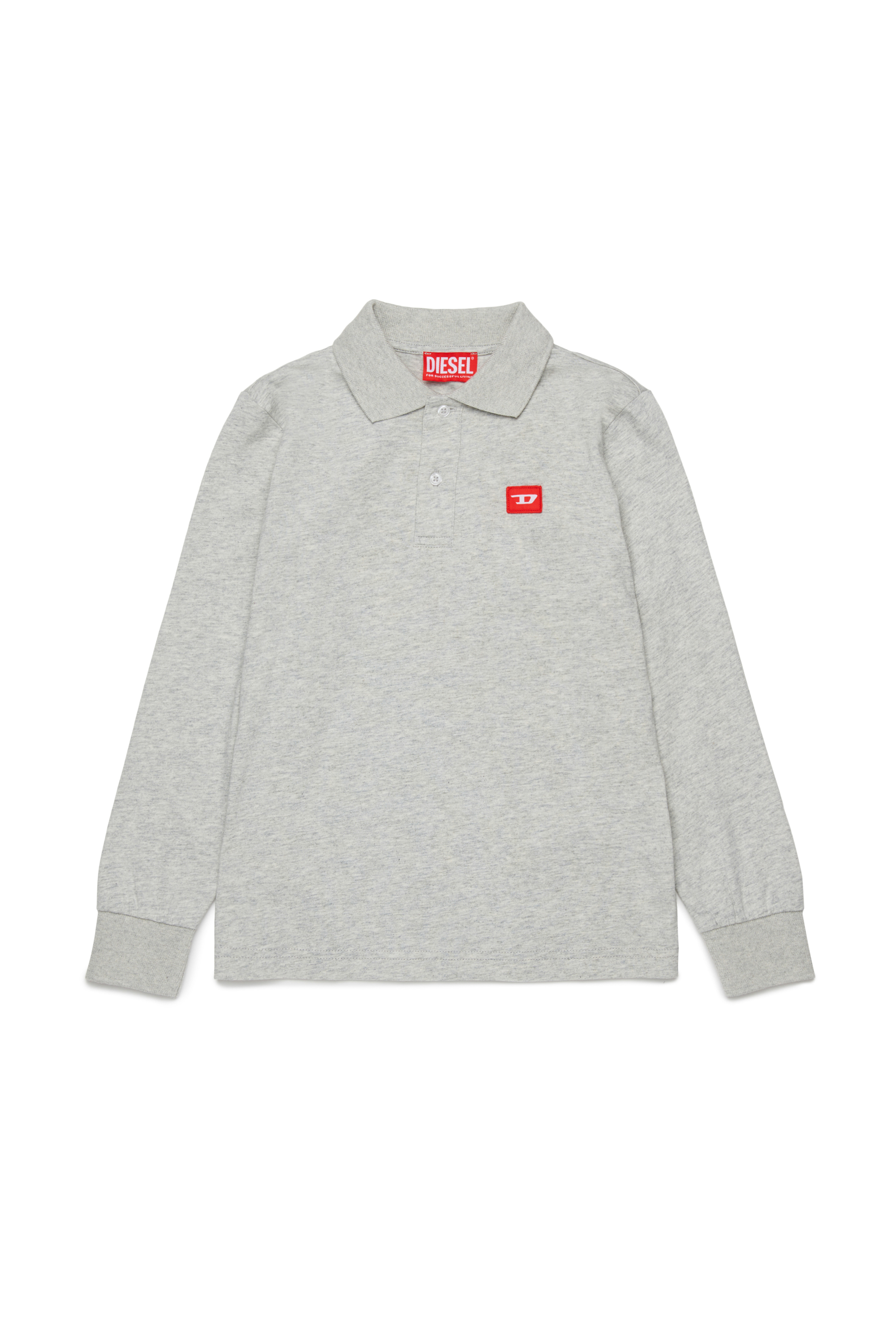 Diesel - TAKAO, Polo en coton avec logo Homme in Gris - 1