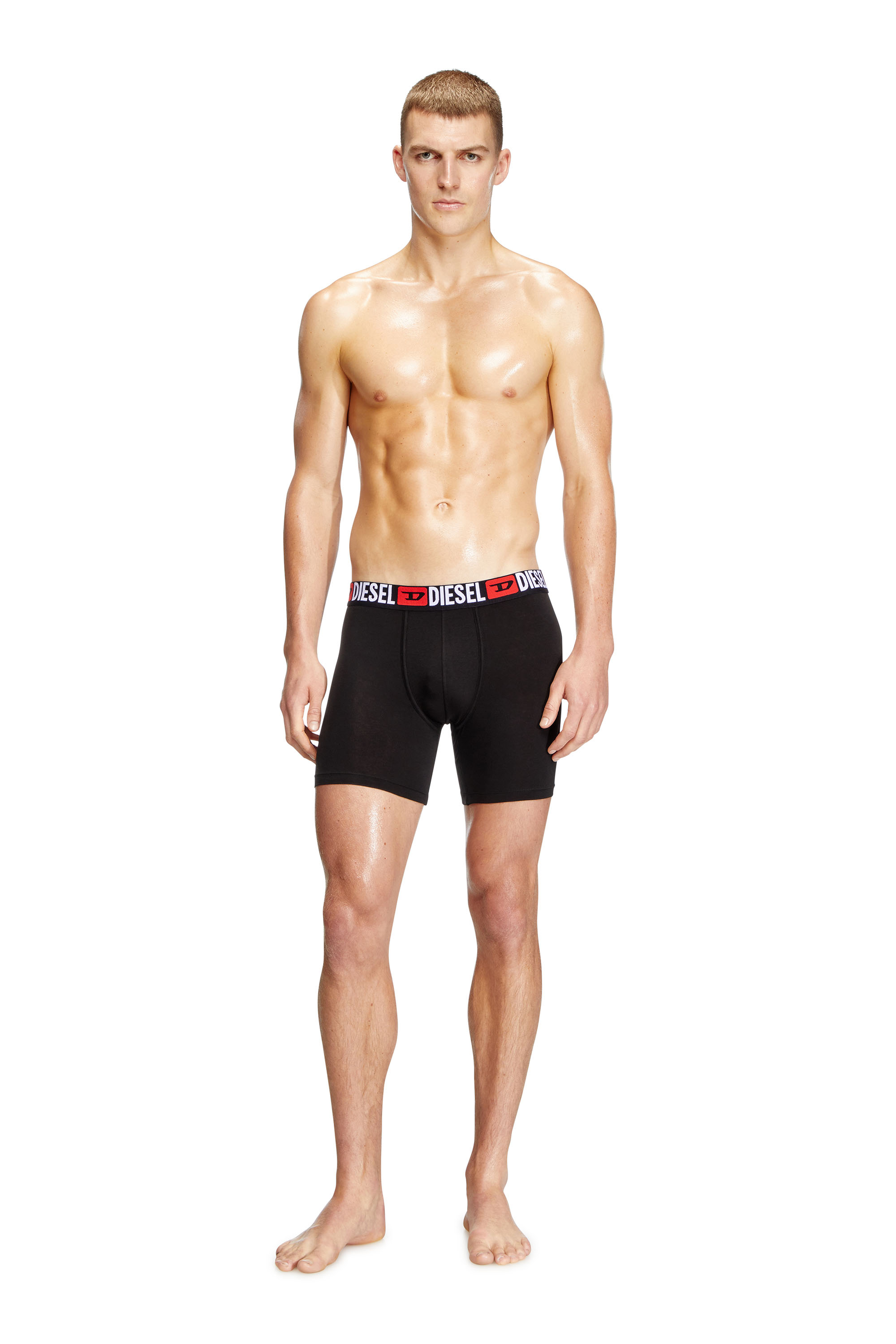 Diesel - MAX-D-CORE-3PACK, Man's Stretch cotton boxer briefs in Black - 4