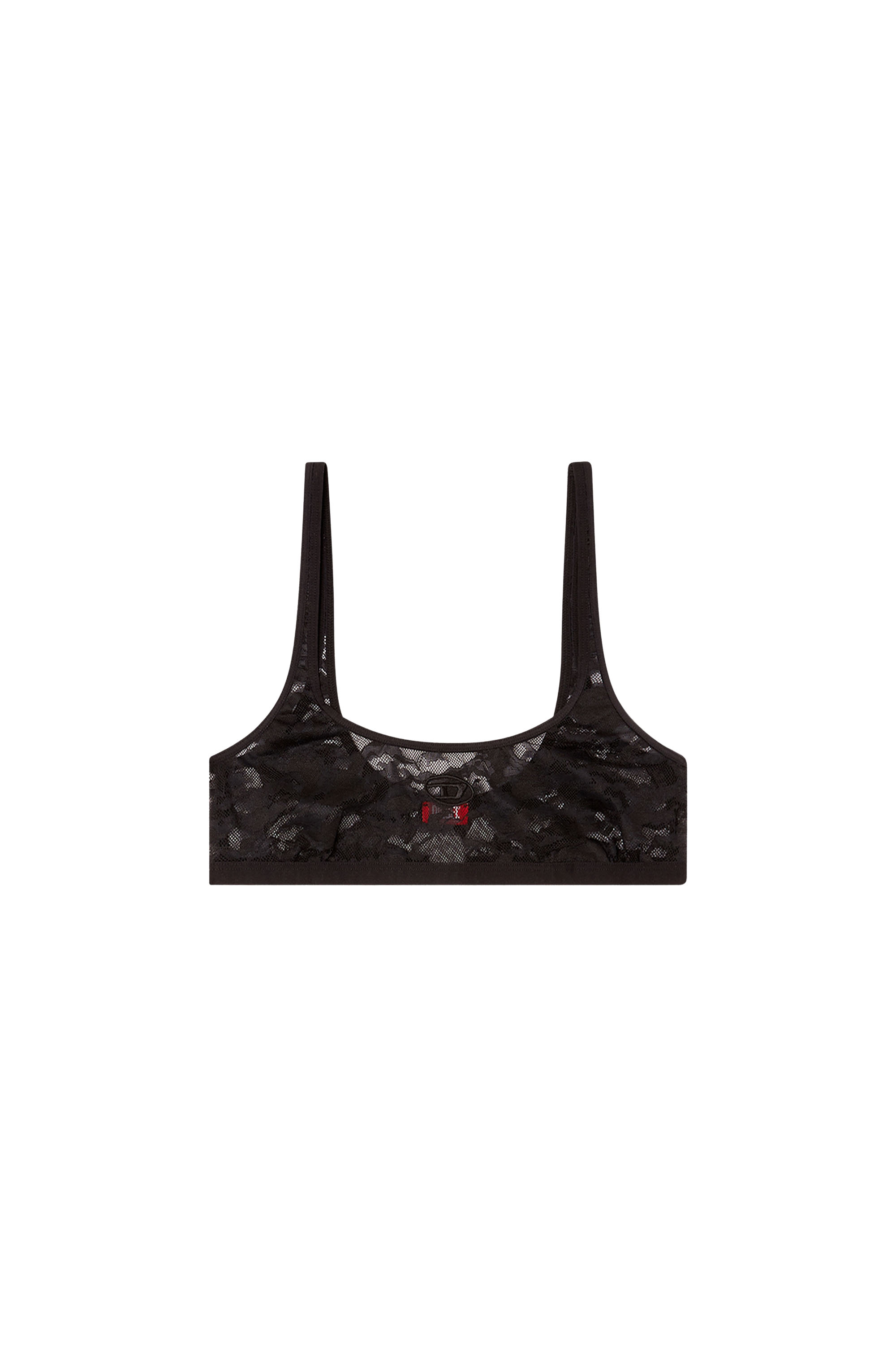 Diesel - KELSI-UTLT, Brassière en dentelle camouflage Femme in Noir - 4