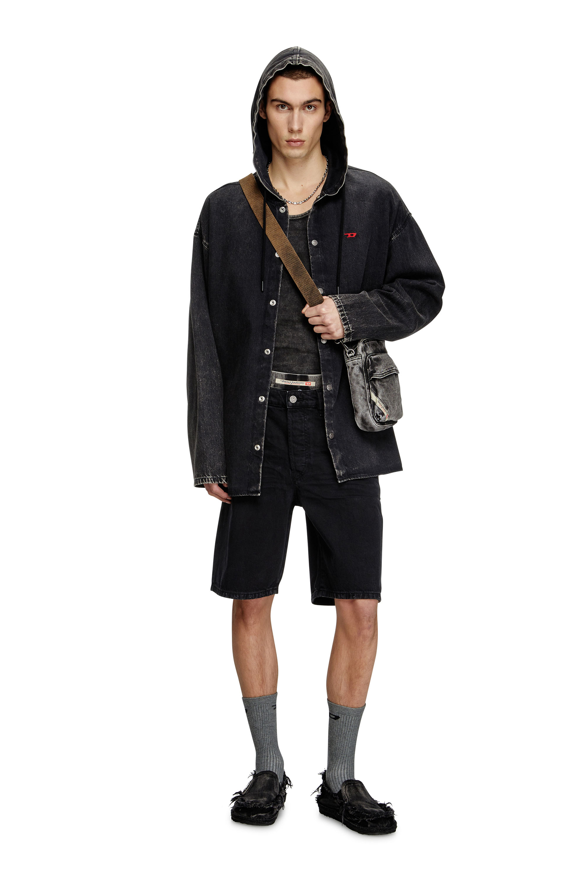 Diesel - REGULAR-SHORT, Short en denim Homme in Noir - 1