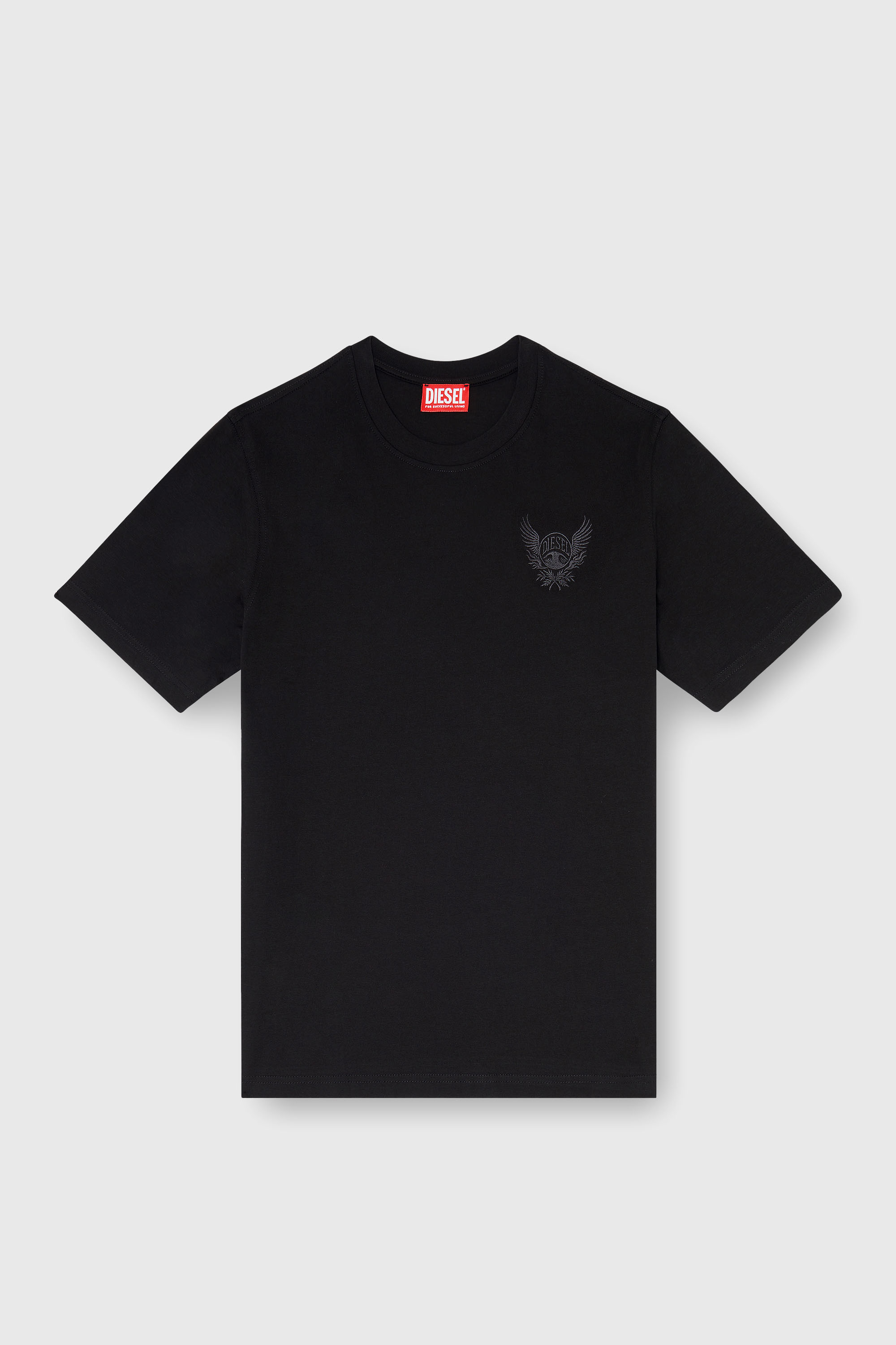 Diesel - T-ADJUST-AA8, T-shirt en coton avec motif logo sur la poitrine Homme in Noir - 2