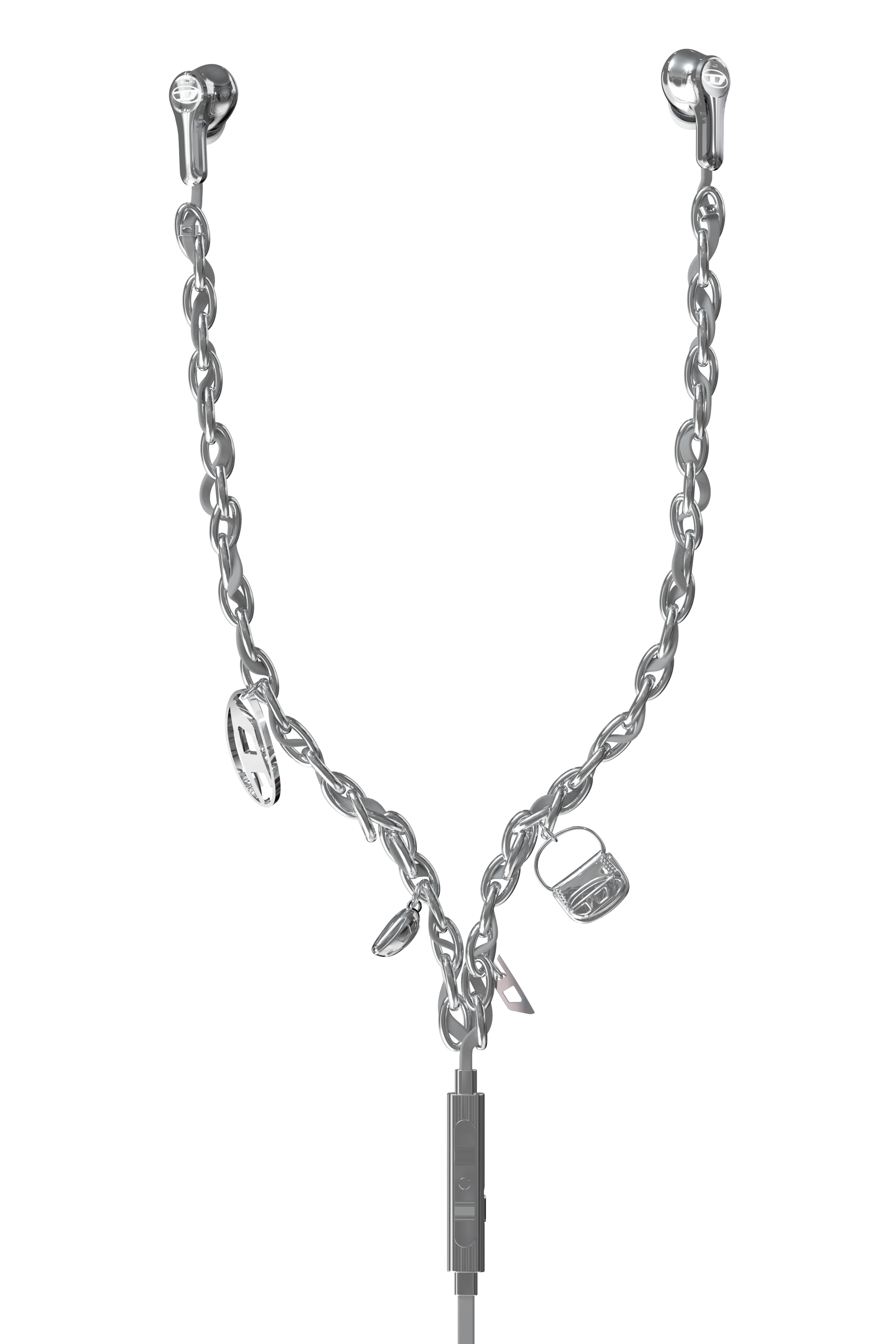 Diesel - 60458  WIRED EARBUDS, Écouteurs filaires et charms Mixte in Gris argenté - 1