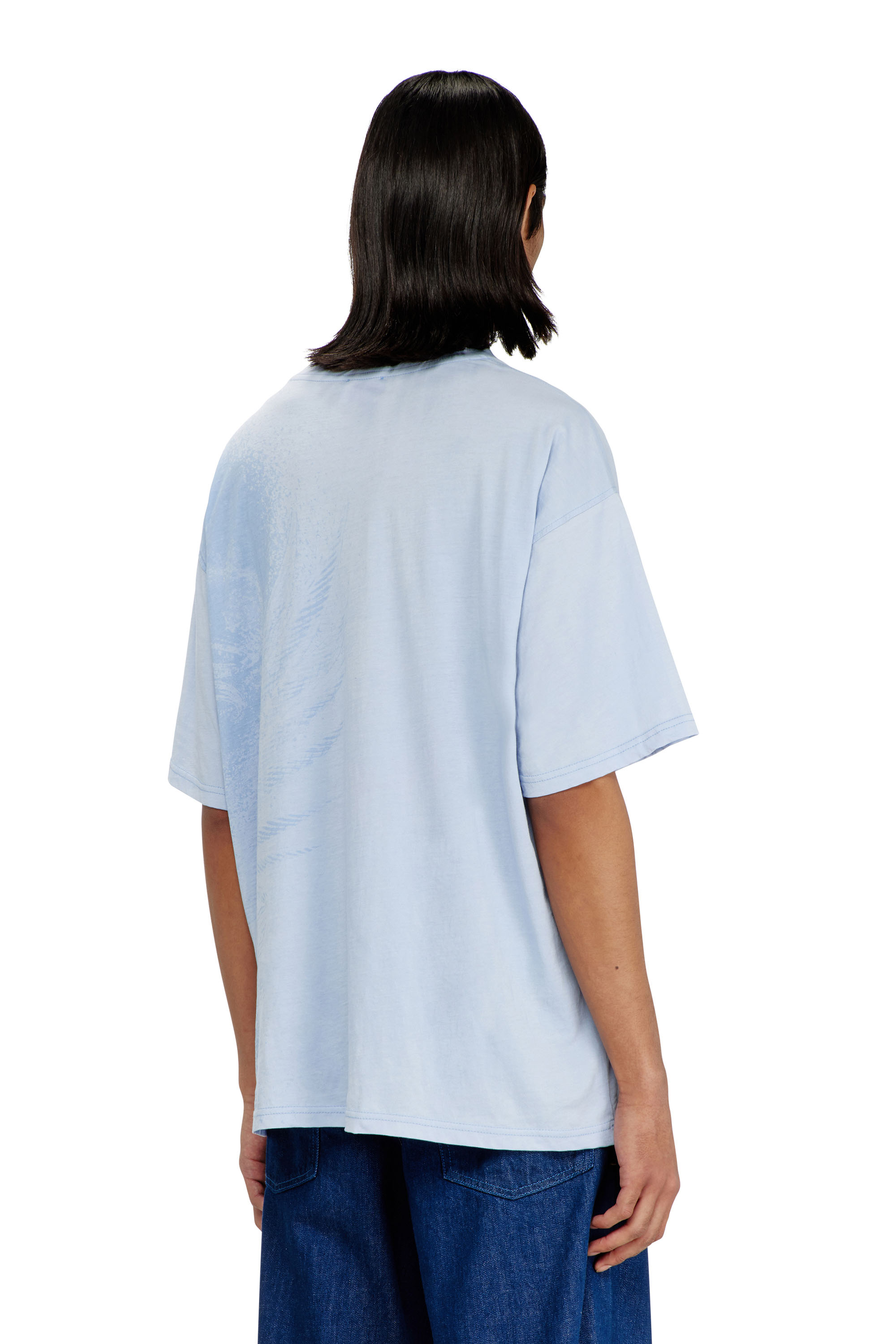 Diesel - T-BOXT-AA3, T-shirt d&eacute;contract&eacute; avec impressions pigmentaires Homme in Bleu - 4