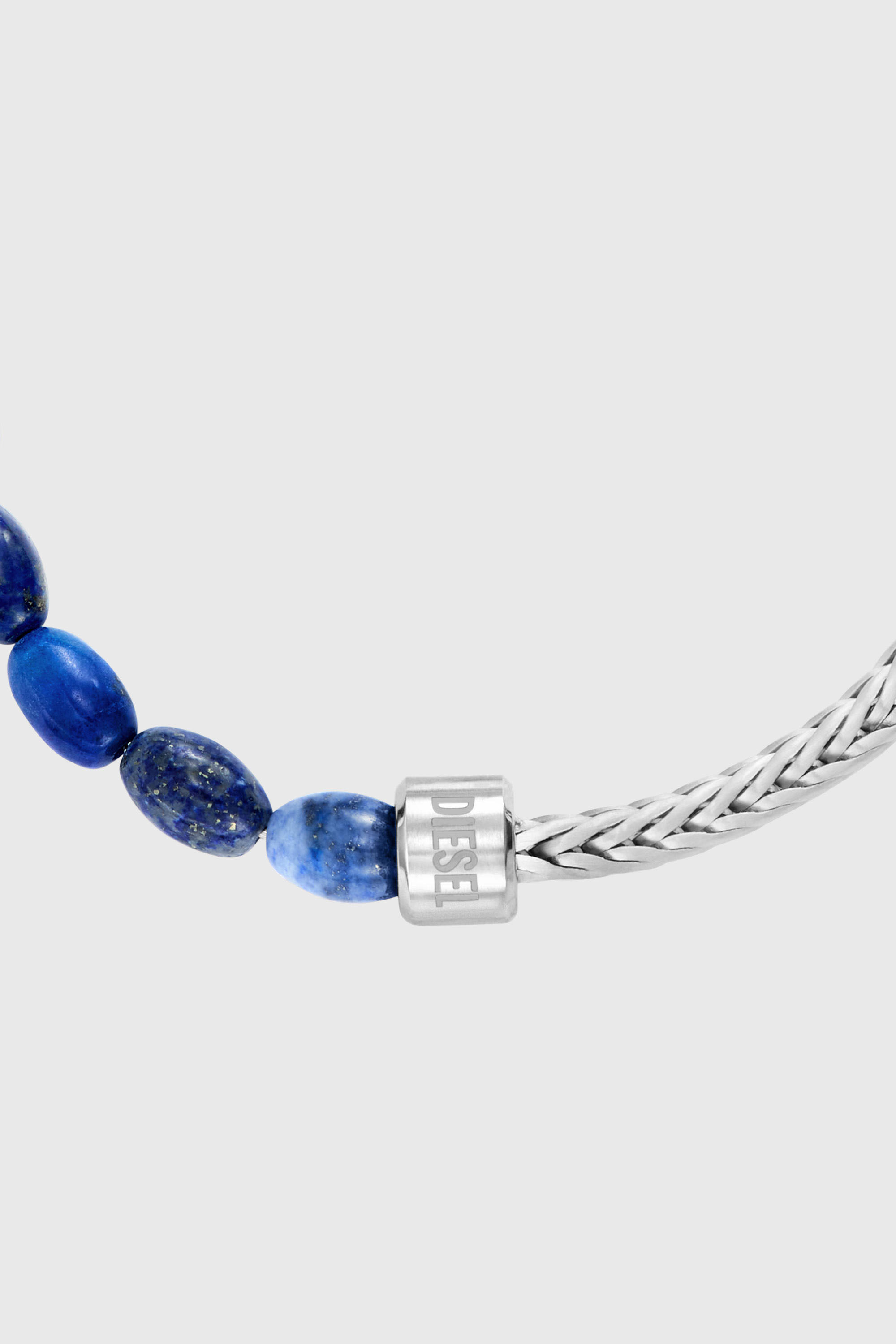 Diesel - DX1713040, Unisex's Lapis Beaded Bracelet in Silver/Blue - 3