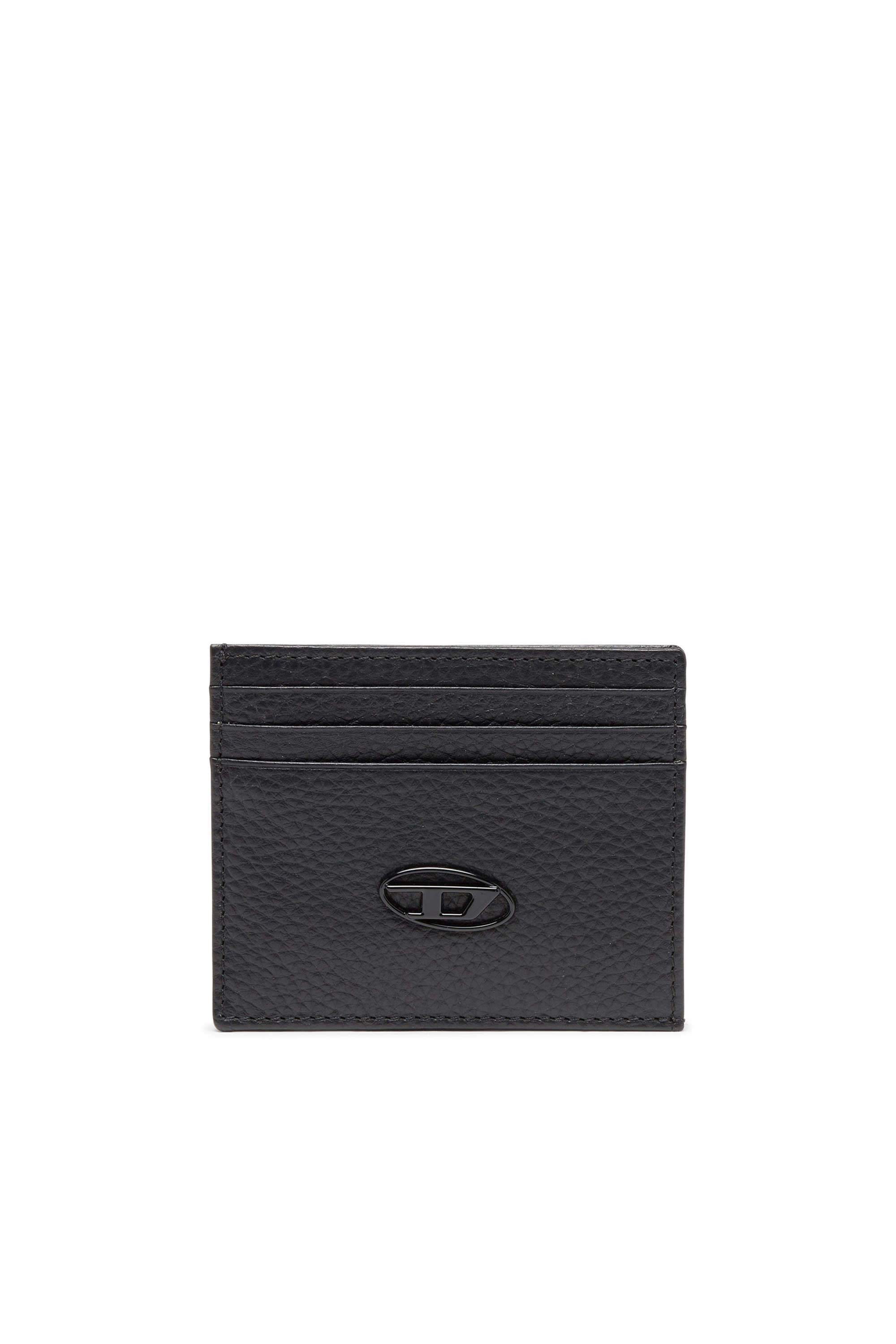 Diesel - CARD CASE, Porte-cartes en cuir grainé Homme in Noir - 1