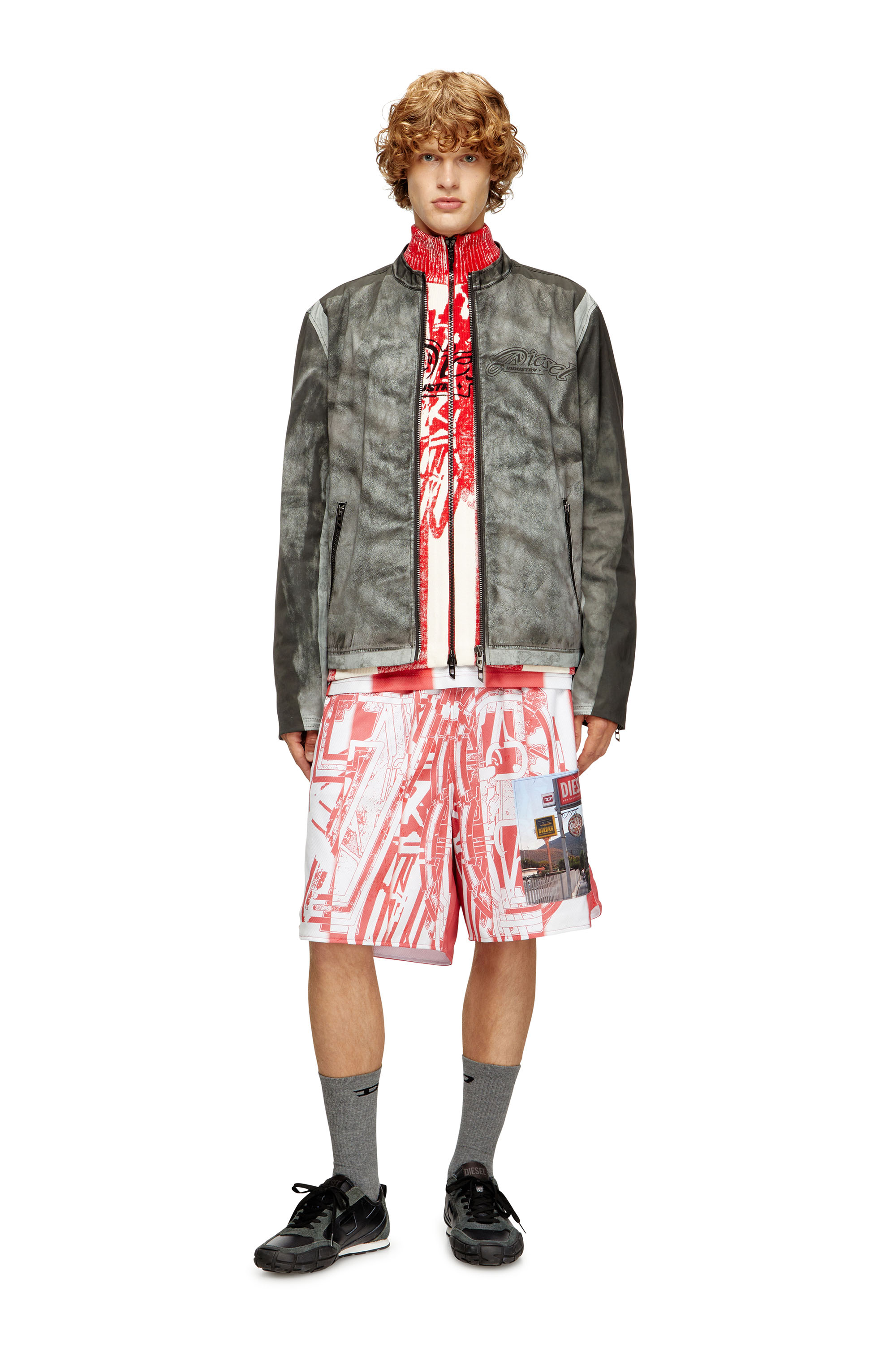 Diesel - P-KURT, Short  rayé avec empiècements photo Homme in ToBeDefined - 2