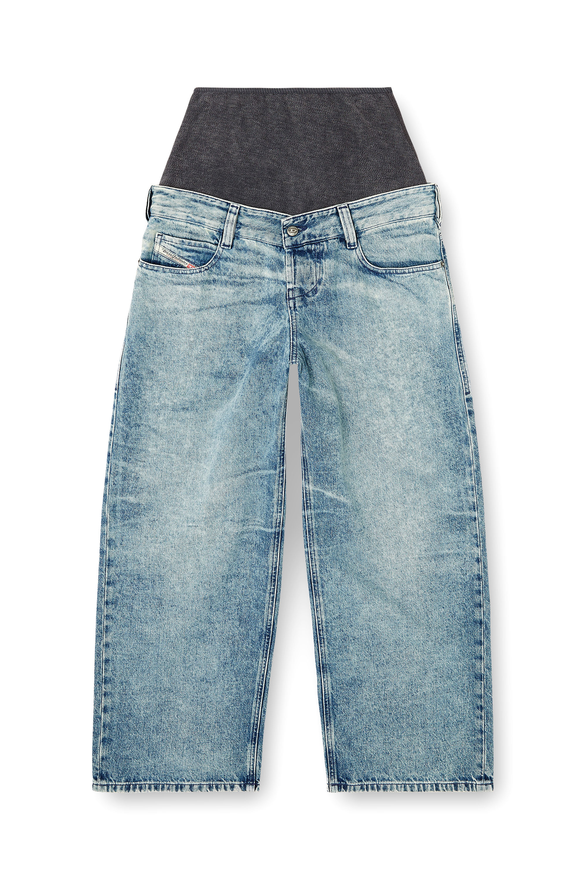 Relaxed Jeans D-Eni 09N97, Medium blue Diesel - Woman's Relaxed Jeans D-Eni 09N97, Medium blue - 2
