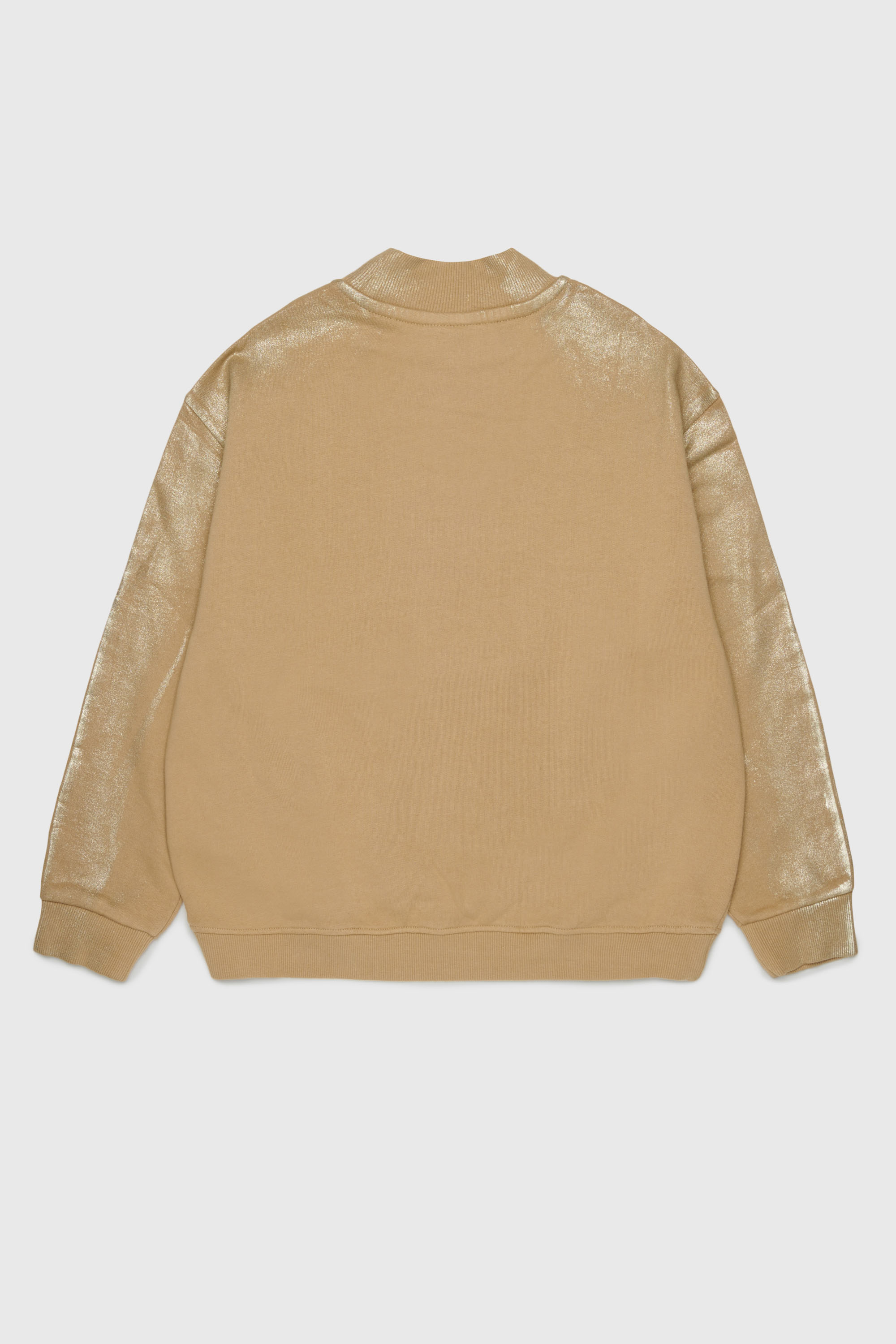 Diesel - SFALEXNS1, Sweat-shirt avec manches effet m&eacute;tallis&eacute; Femme in Marron - 2