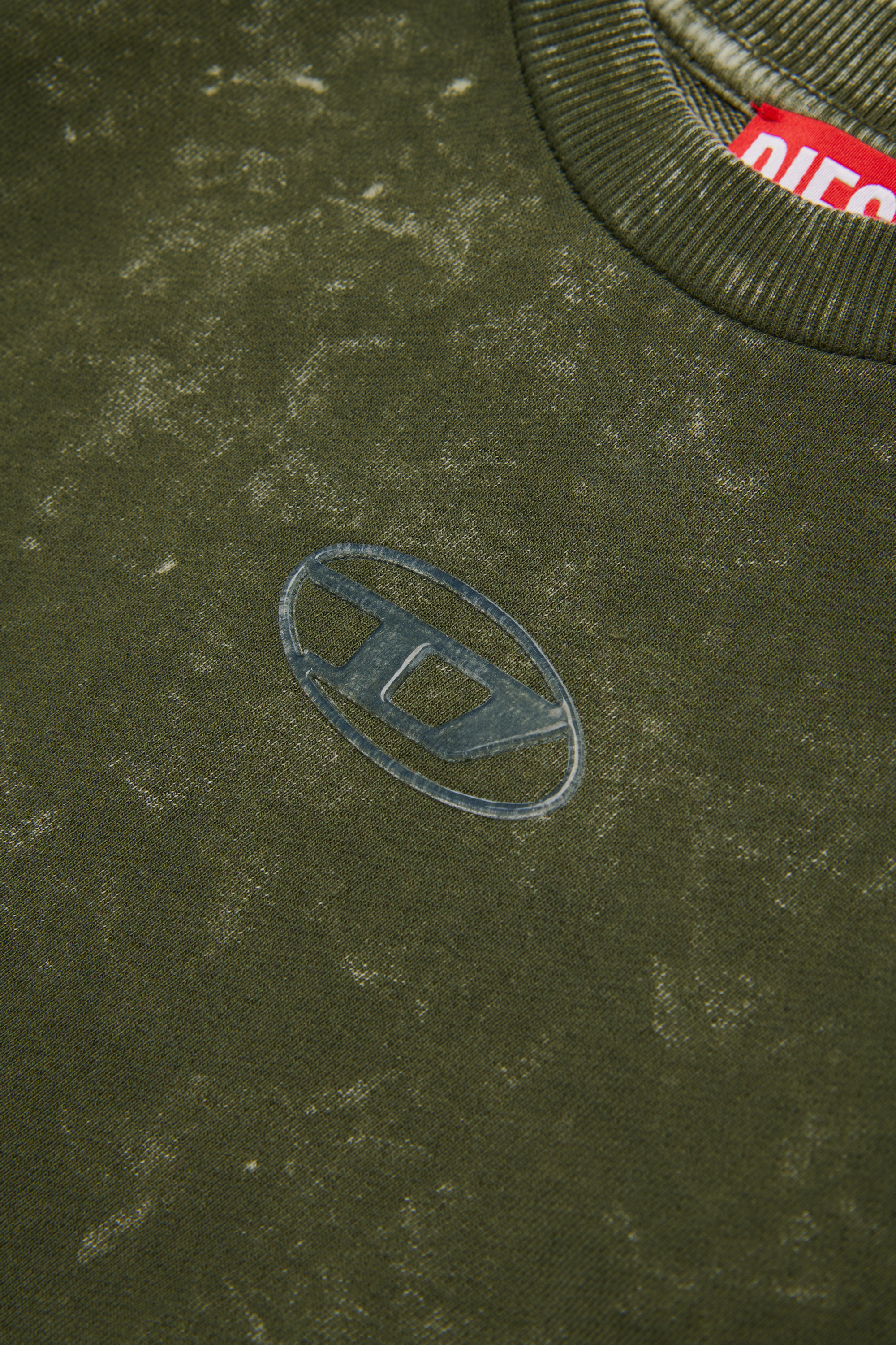 Diesel - SLACCY, Sweat en coton avec logo sur le devant Femme in Vert - 4