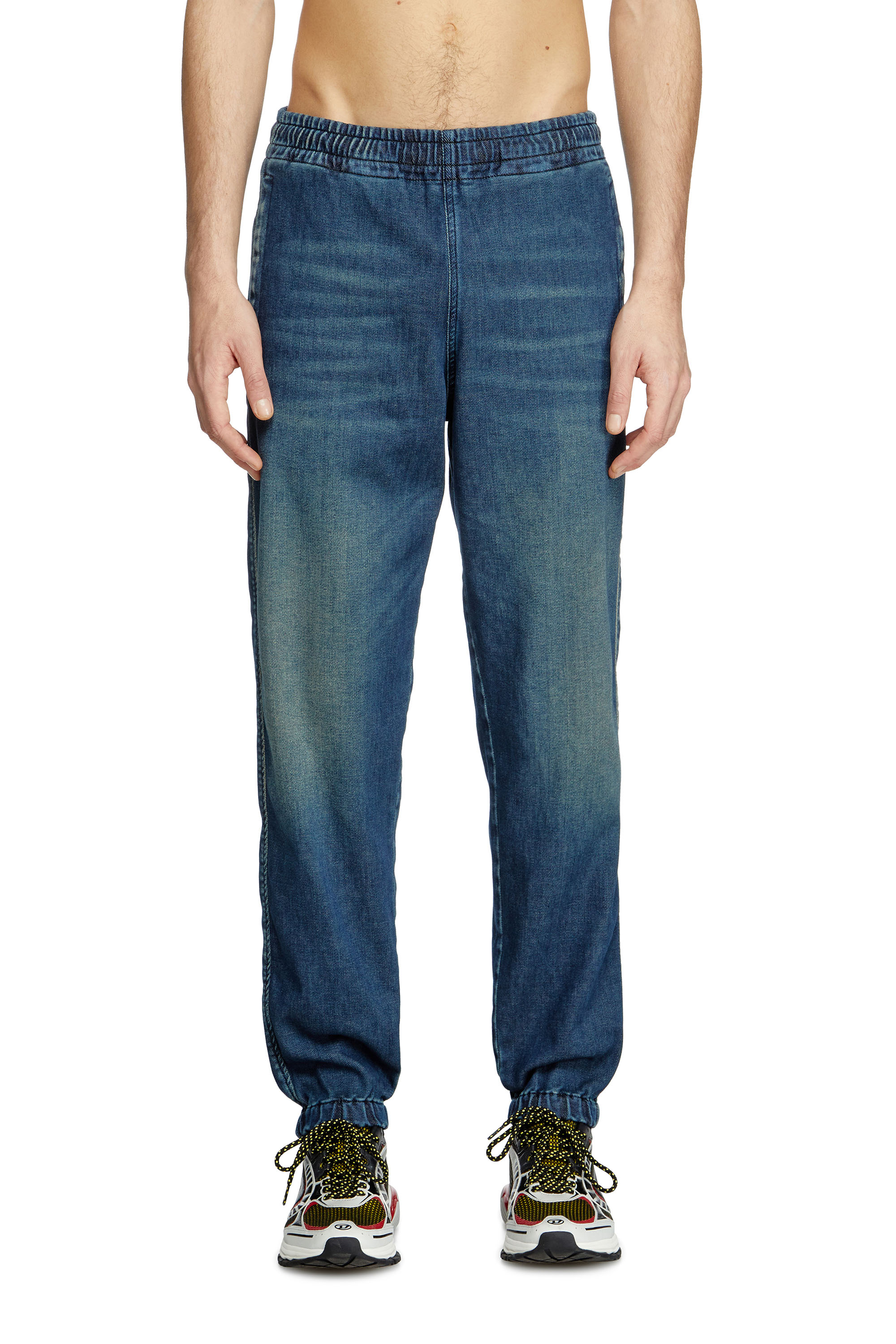 Diesel - Slim D-Labb Track denim 09L75 Mixte, Bleu moyen - Image 1