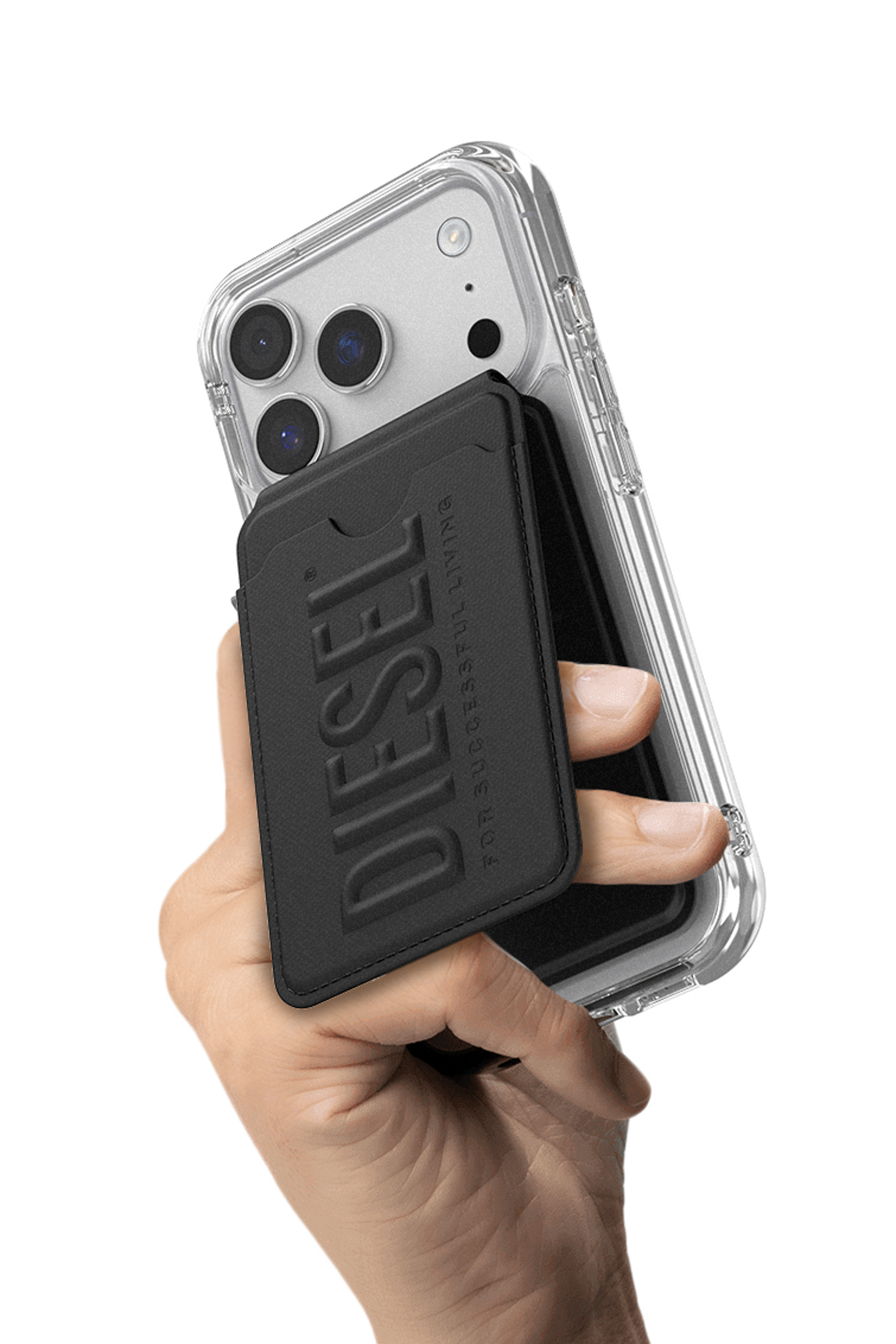 Diesel - 60449  CREDIT CARD HOLDER, Porte-cartes Magsafe 3D Biscotto Mixte in Noir - 4