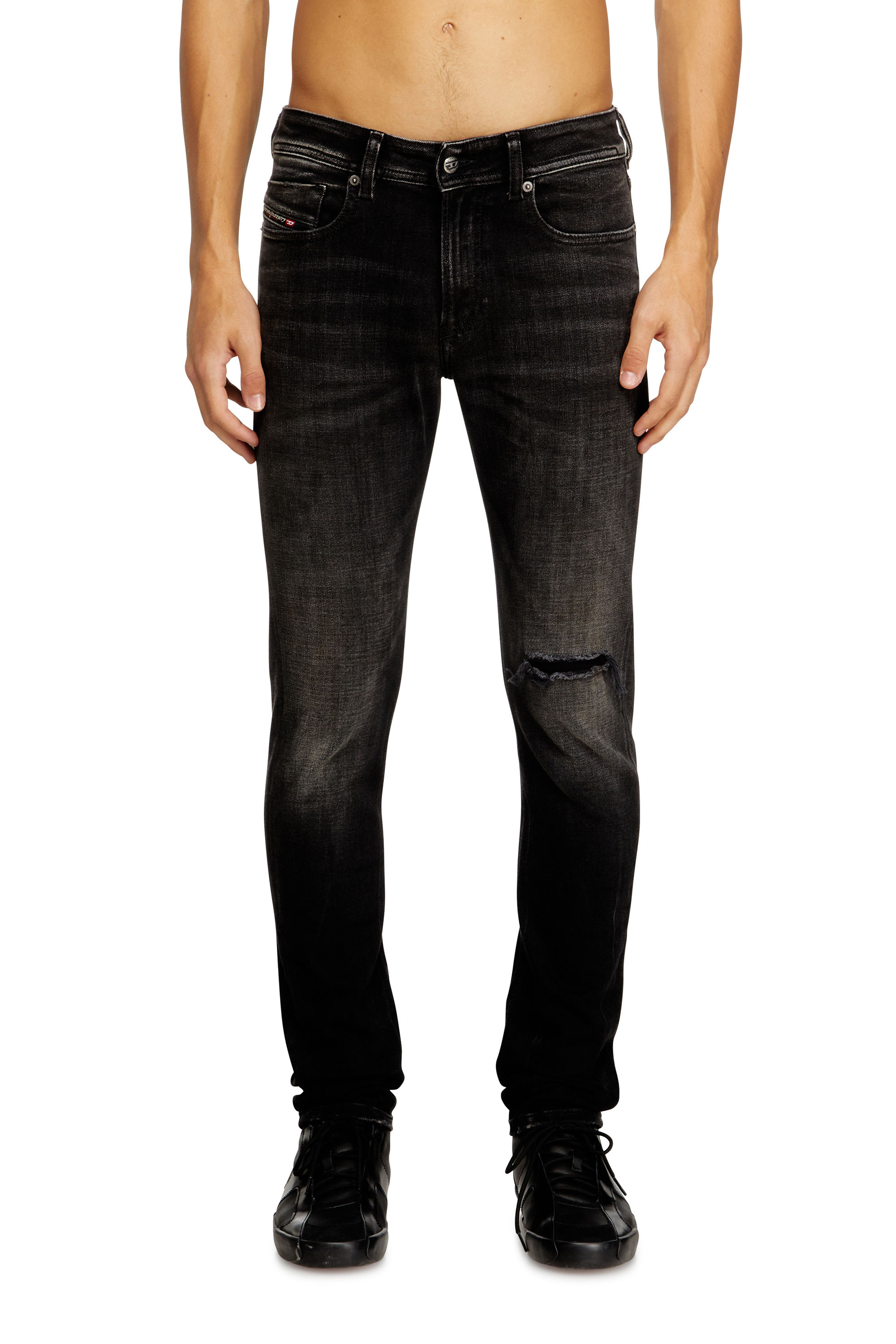 Diesel - Skinny Jeans 1979 Sleenker 09N19 Homme, Noir/Gris foncé - Image 1