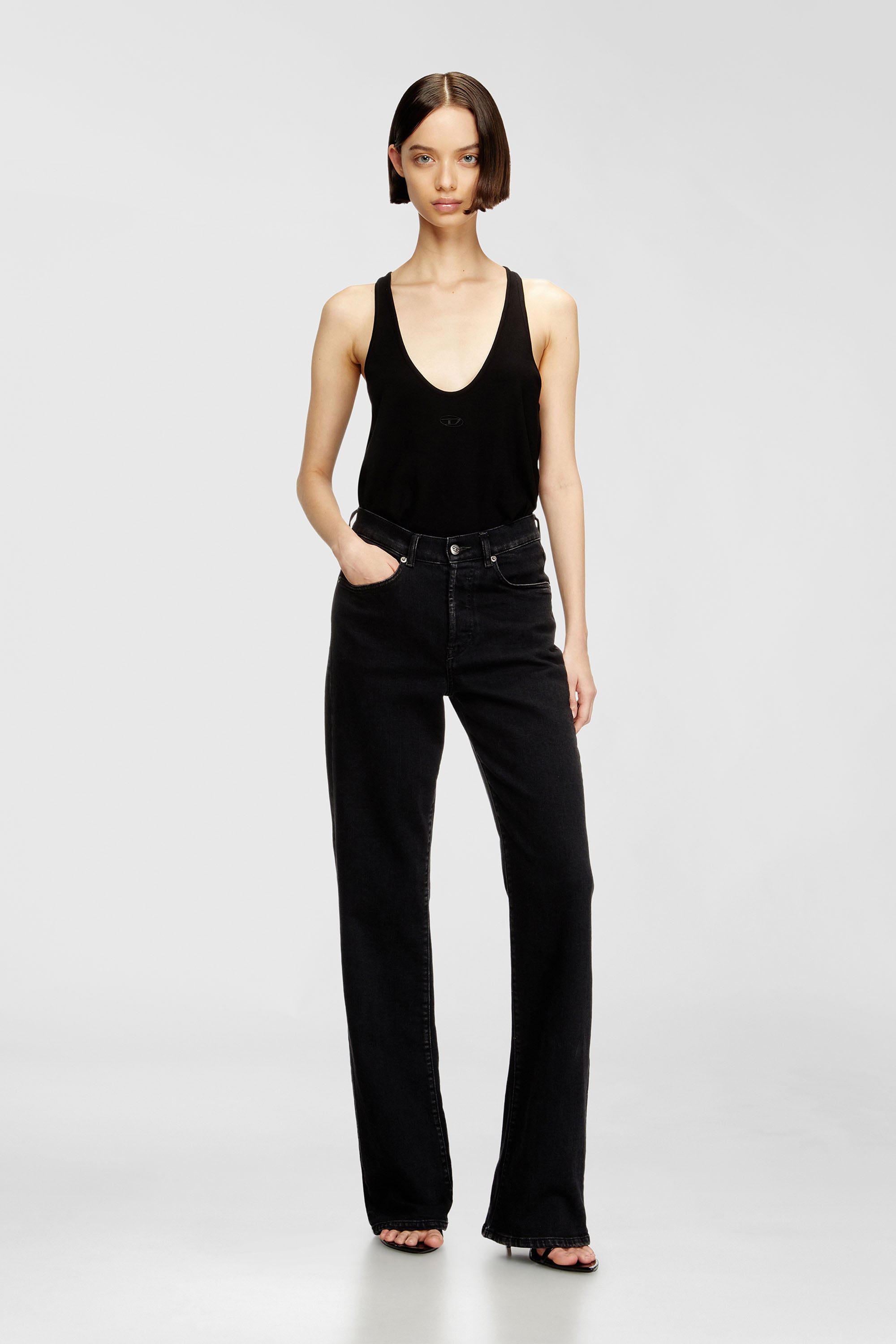 Diesel - Regular Jeans 1971 D-Sent 09N89 Femme, Noir/Gris fonc&eacute; - Image 1