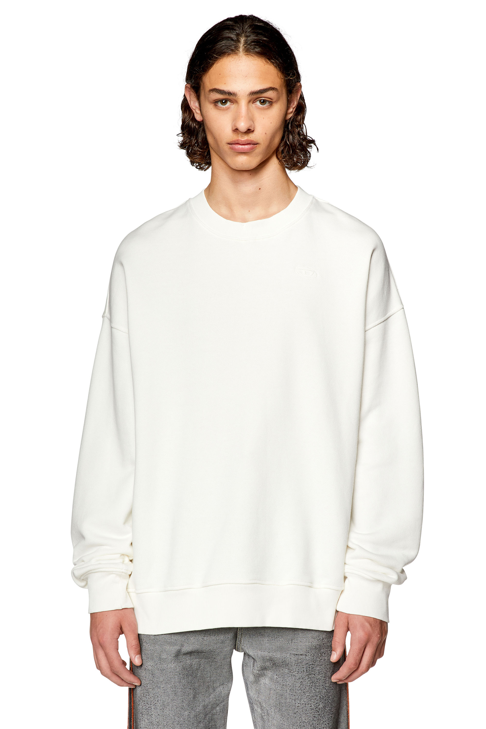 DIESEL D Logo Oversize Half Sweat 値下げ交渉◯ Diesel Oversized hoodie with metallic logo - Sweaters Mens