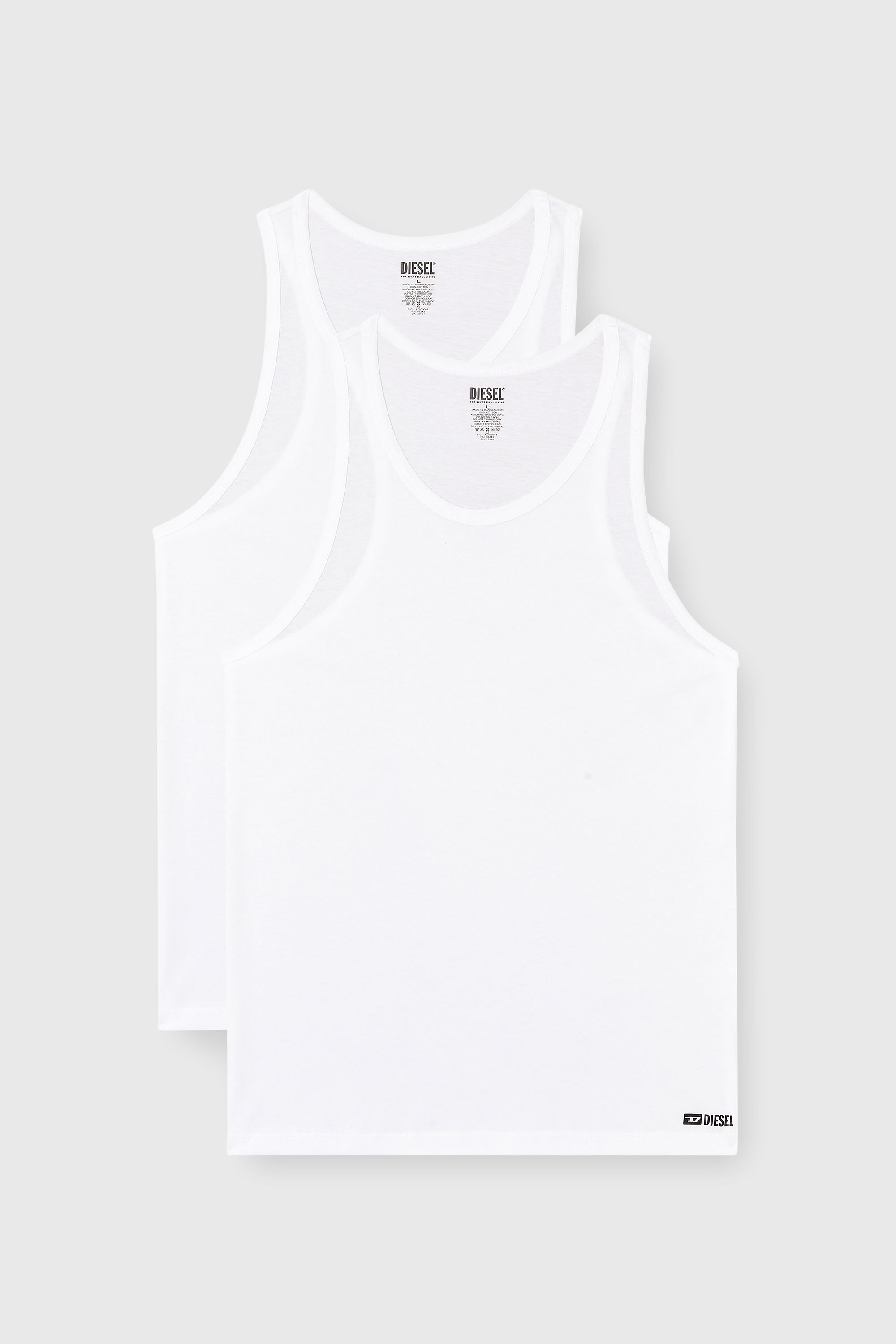 Diesel - WALTY-D-BOX-2PACK, Lot de deux gilets en coton Homme in Blanc - 2