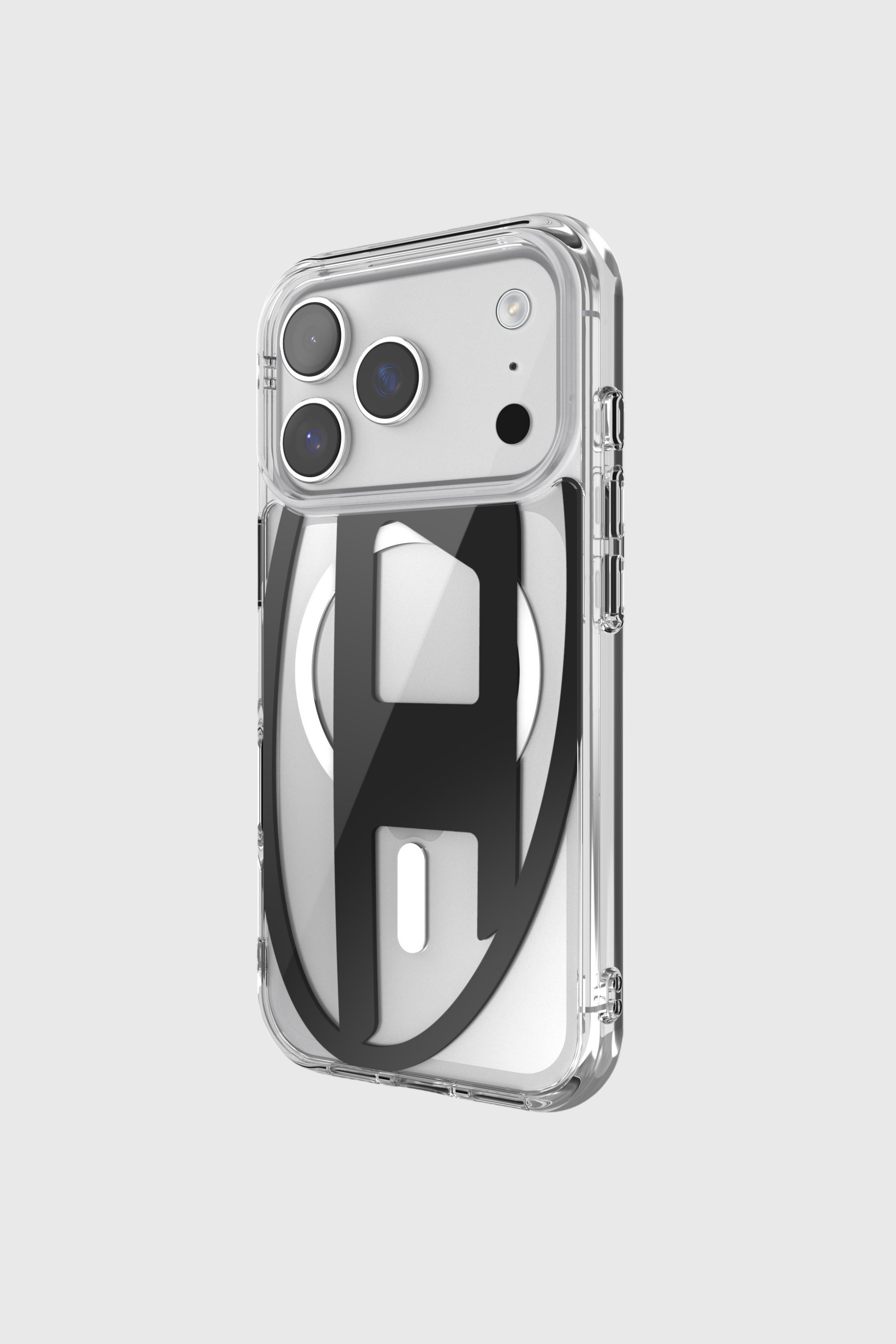 Diesel - 60417 AOP CASE, &Eacute;tui m&eacute;tallique Oval D avec Magsafe pour iPhone 17 Pro Mixte in Noir - 3