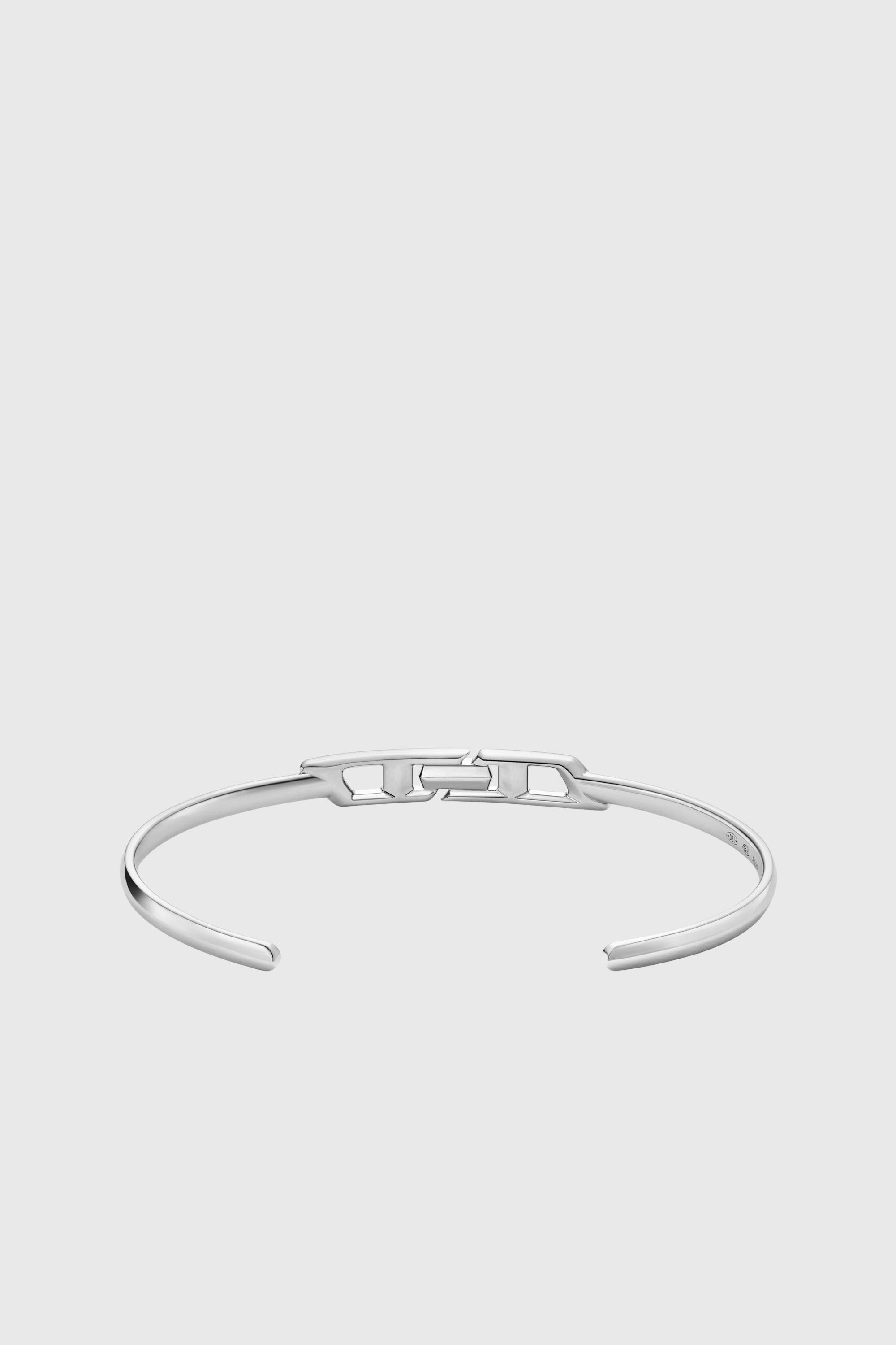 Diesel - DL1362040 STERLING SILVER JEWEL, Bracelet manchette en argent sterling Mixte in Gris argent&eacute; - 2