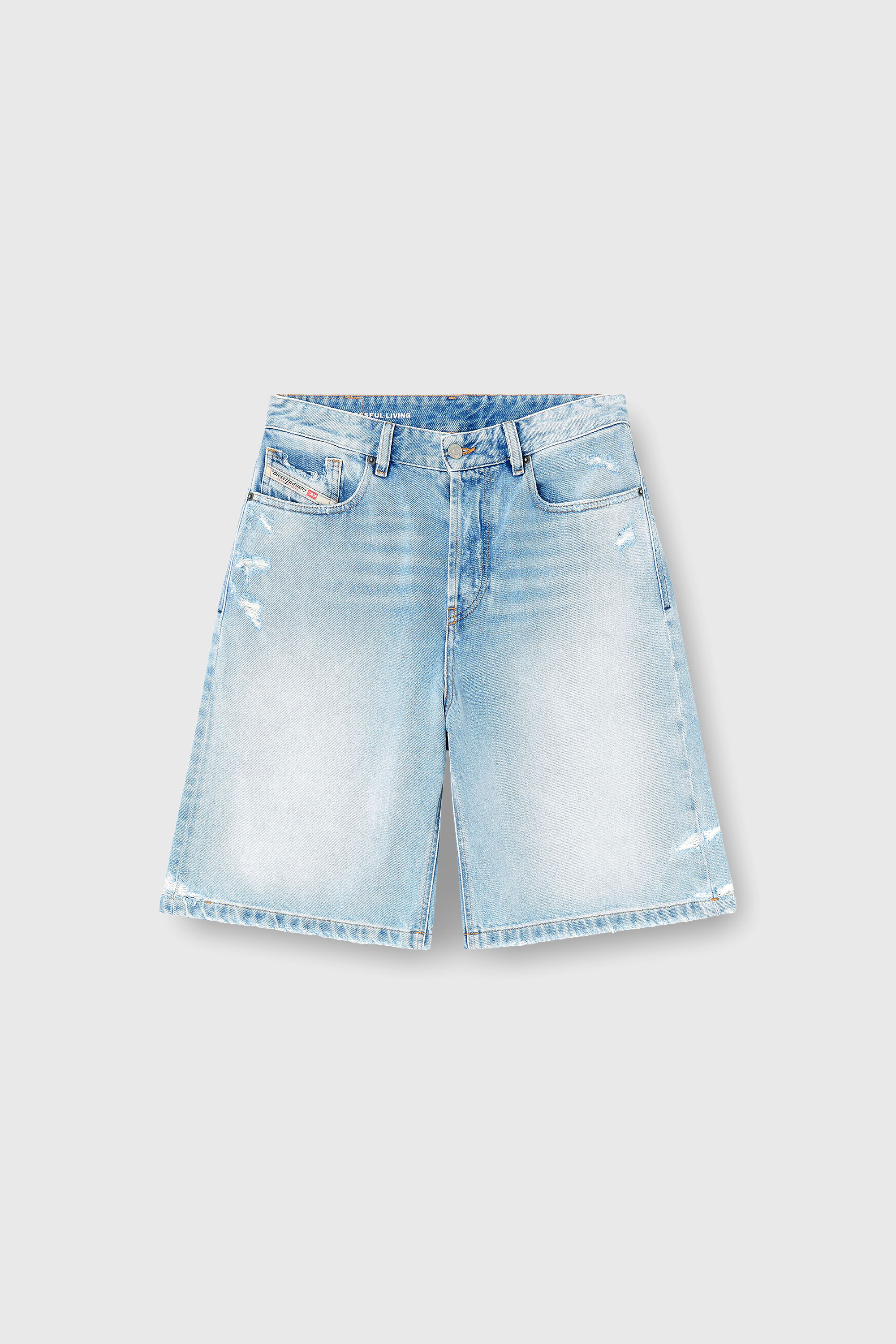 Diesel - DE-SIRE-SHORT, Shorts en denim d&eacute;truit Femme in Bleu - 2