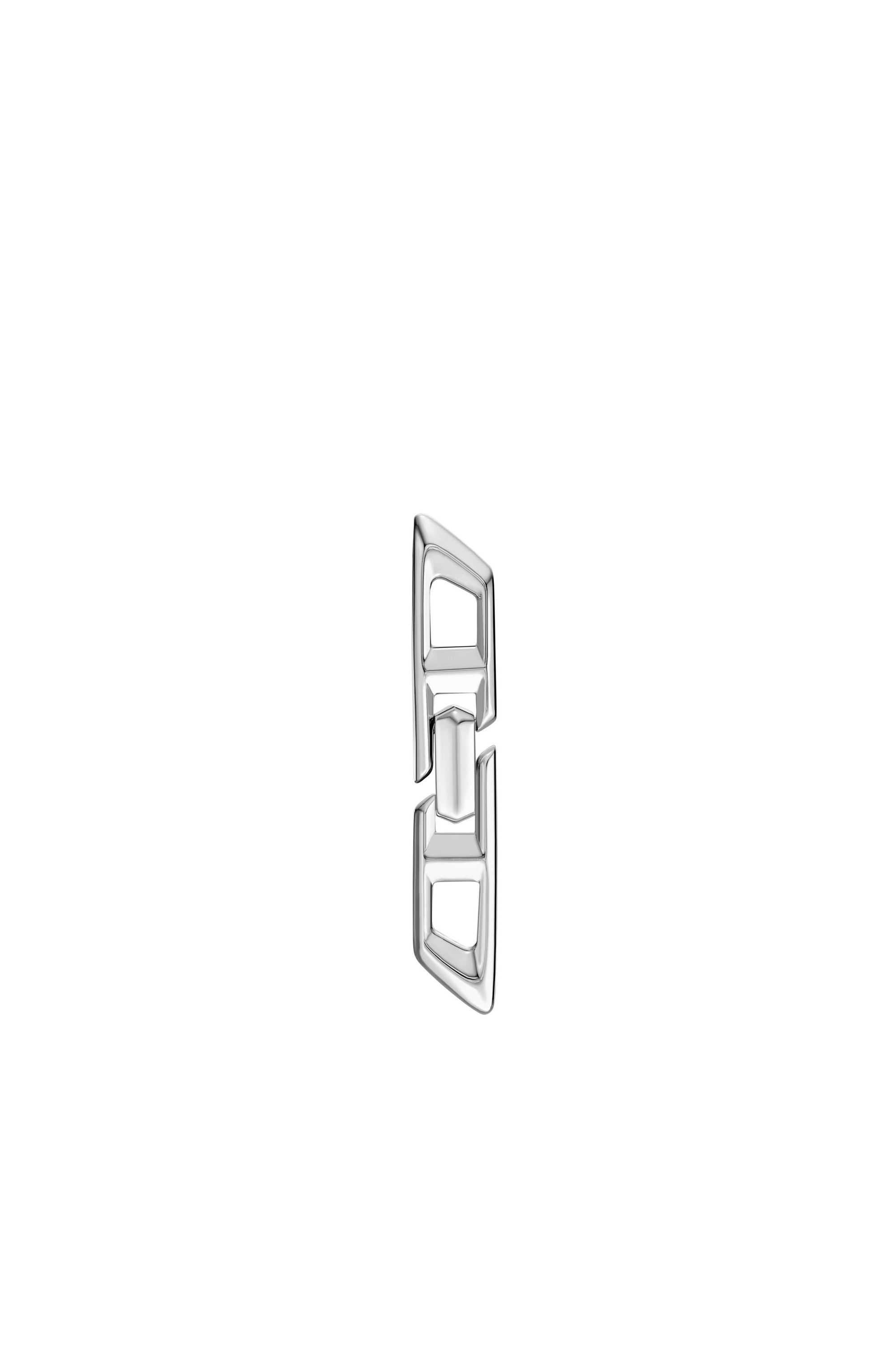 Diesel - DL1348040 JEWEL, Mixte Boucle d'oreille pendante en argent sterling avec logo D in Gris argenté - Image 1