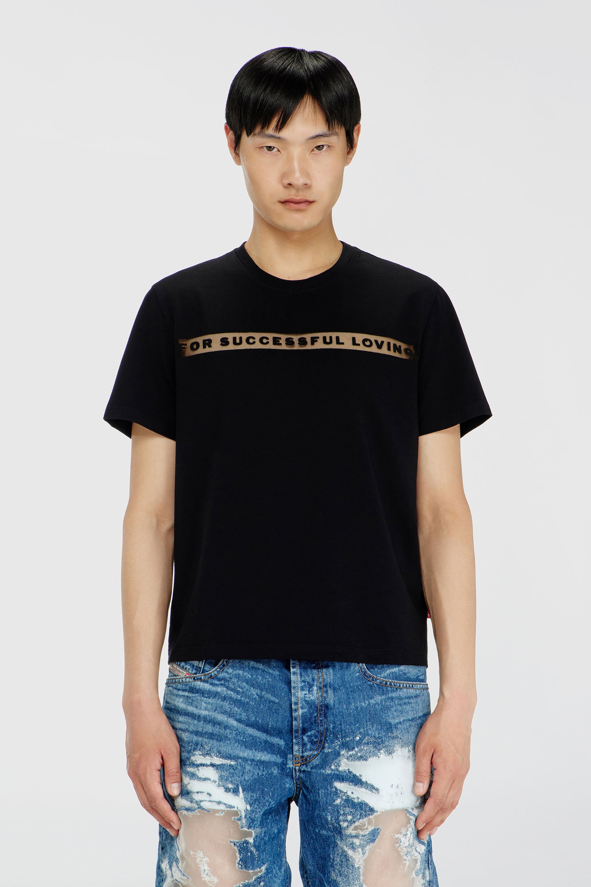 Diesel - PR-T-NOTS-CHI-R, T-shirt avec logo For Successful Loving Mixte in Noir - 2
