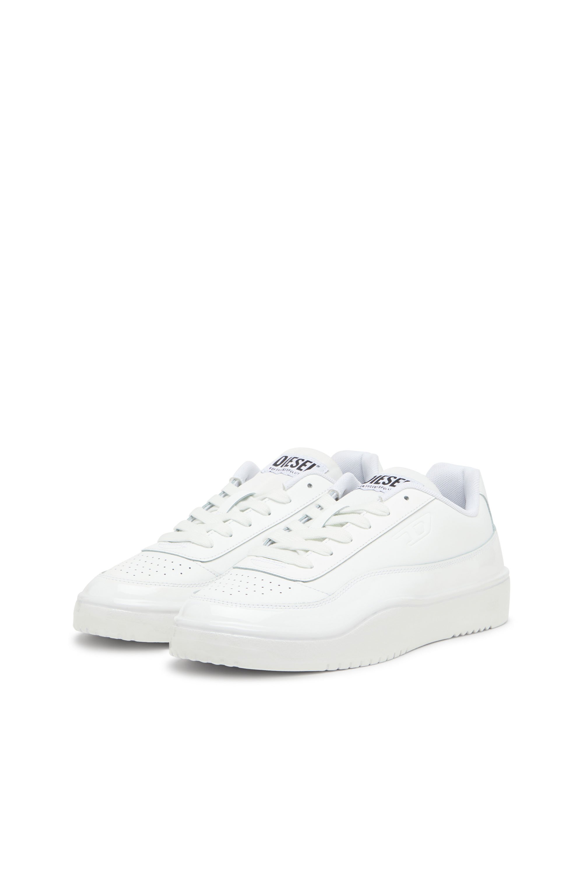 Diesel - S-TRACKER-D LOW, S-Tracker-D-Sneakers en cuir siliconé Homme in Blanc - 8